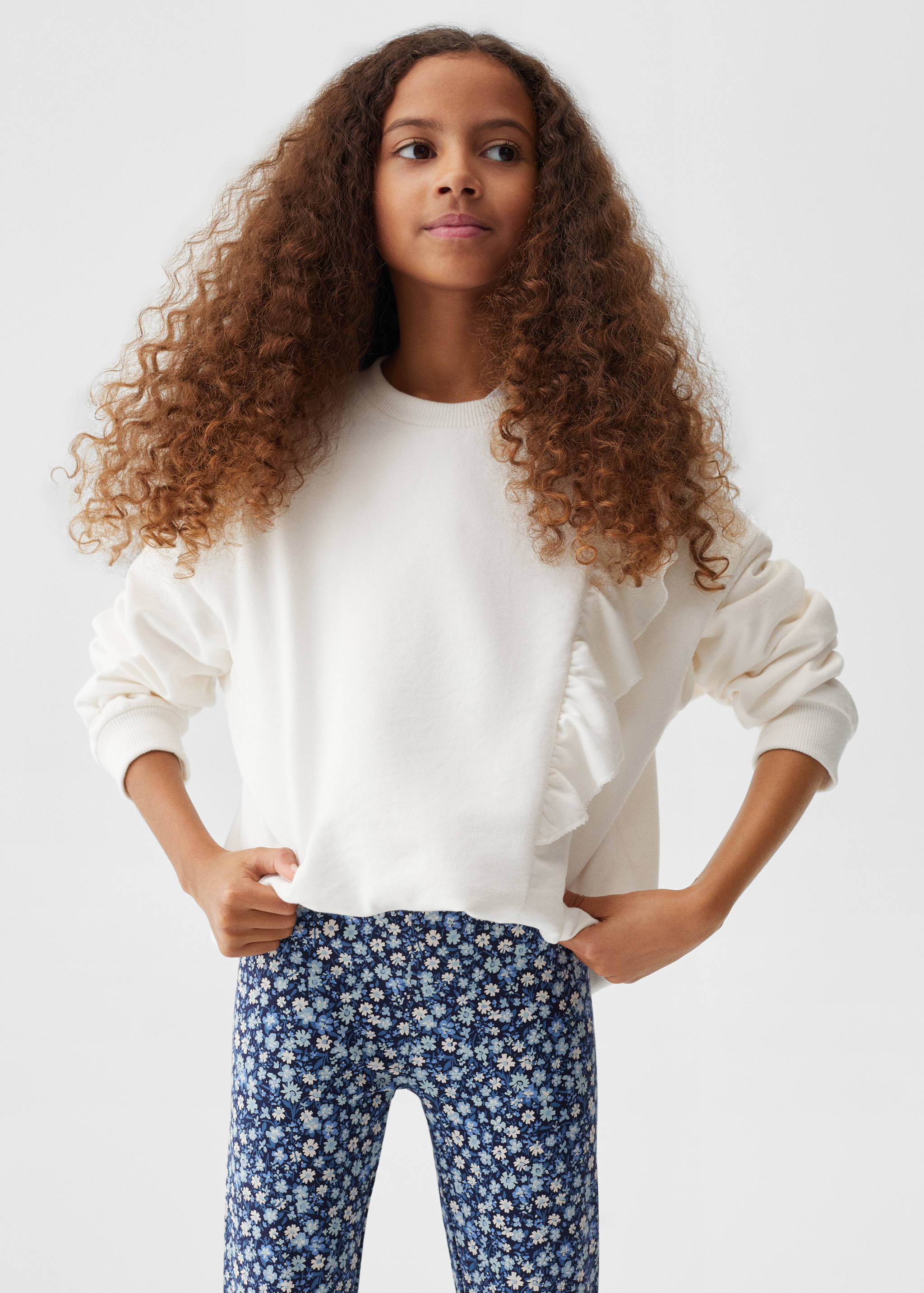 Bedruckte Baumwoll-Leggings - Mittlere Ansicht