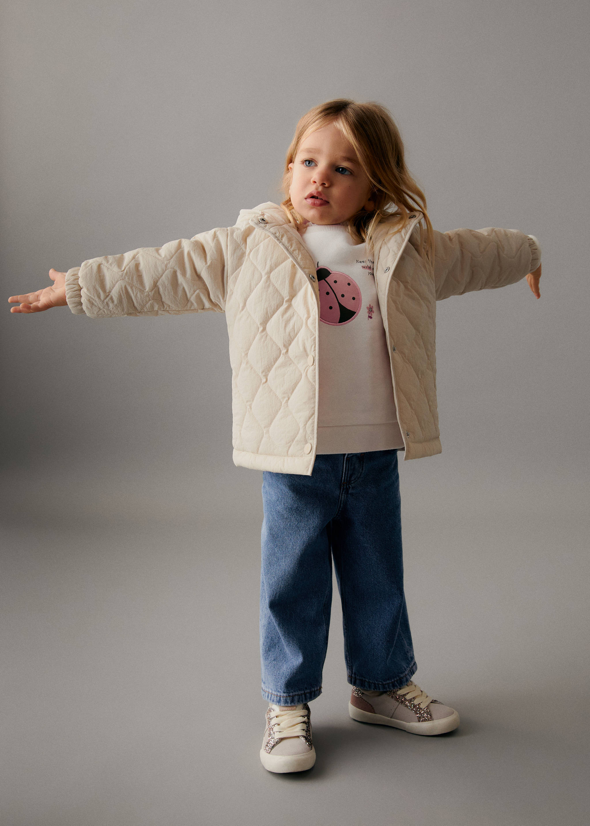 Rhombus quilted jacket - General plane