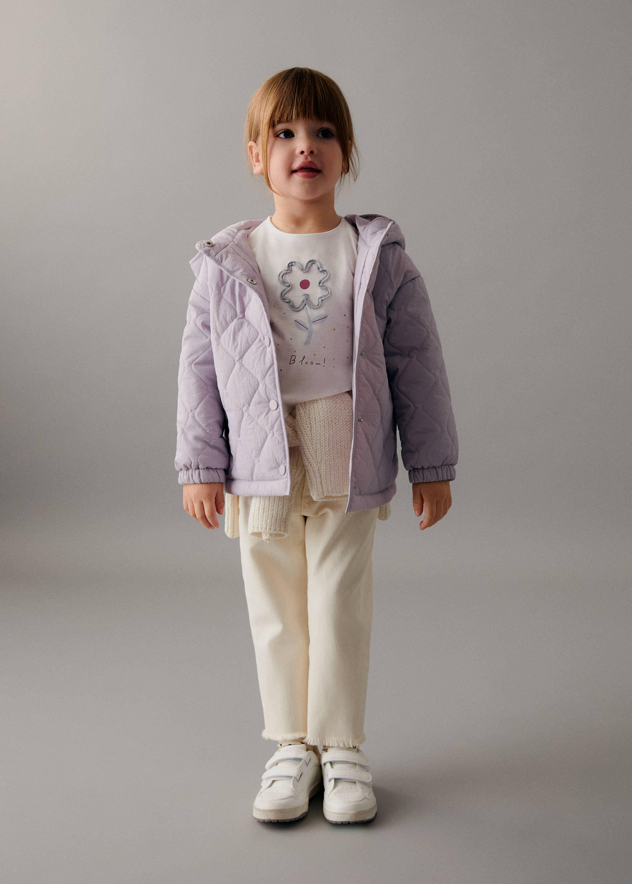 Rhombus quilted jacket - General plane