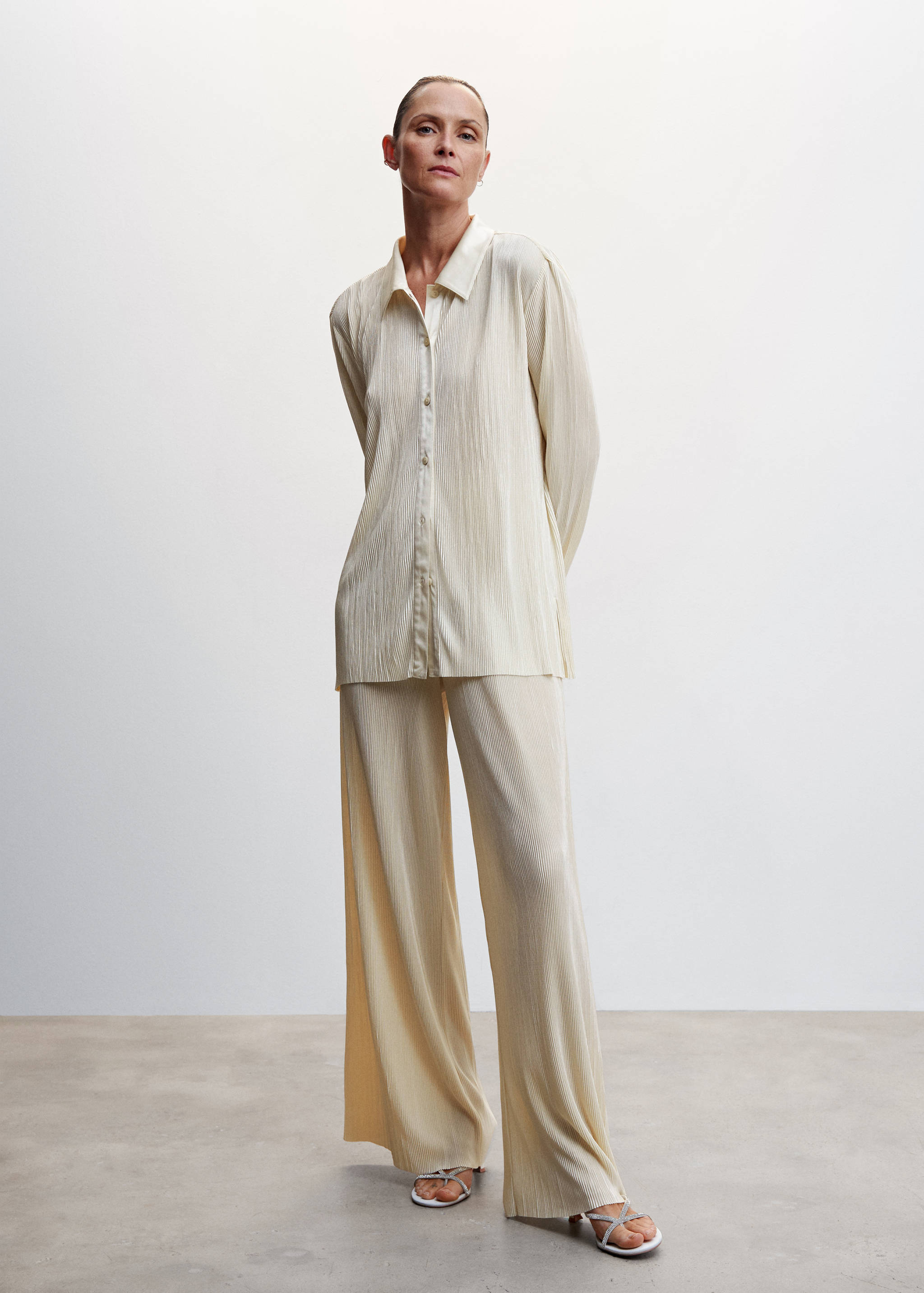 Plissierte Palazzohose - Allgemeine Ansicht