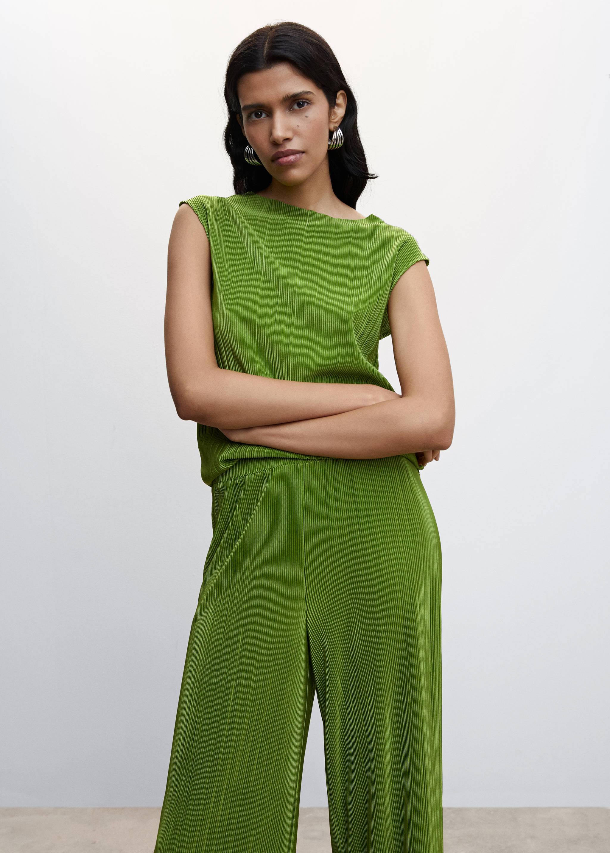 Plissierte Palazzohose - Detail des Artikels 1