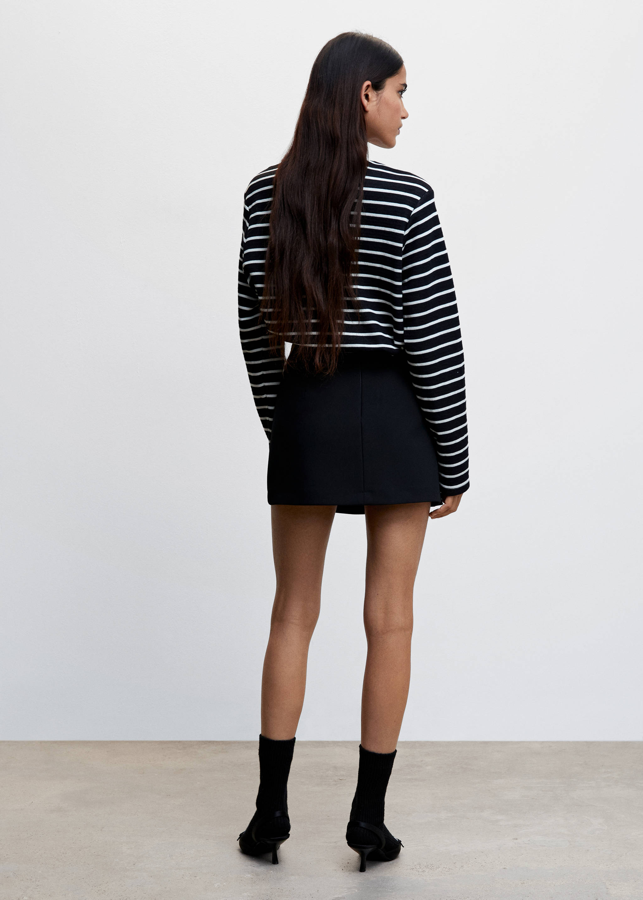 Striped cotton T-shirt - Reverse of the article