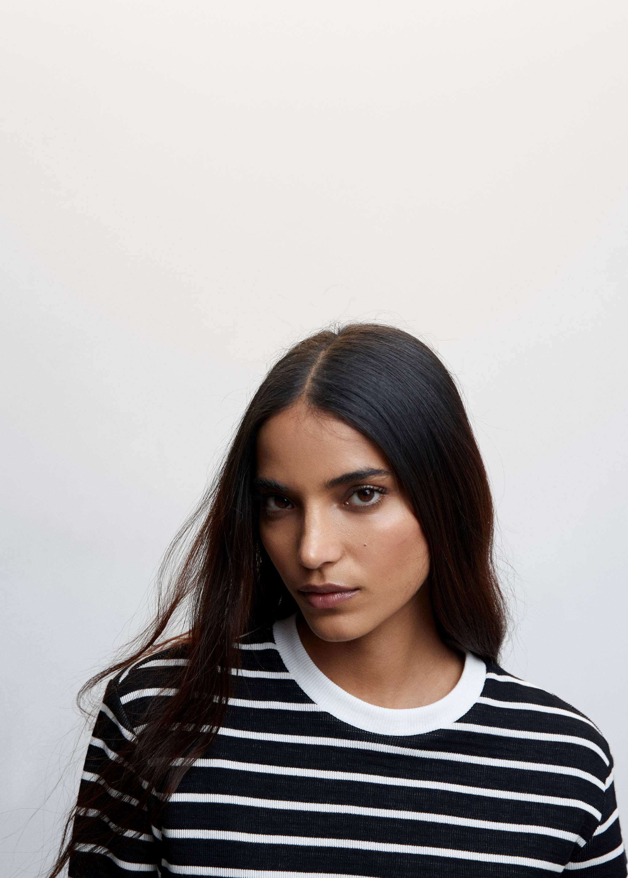 Striped cotton T-shirt - Details of the article 1