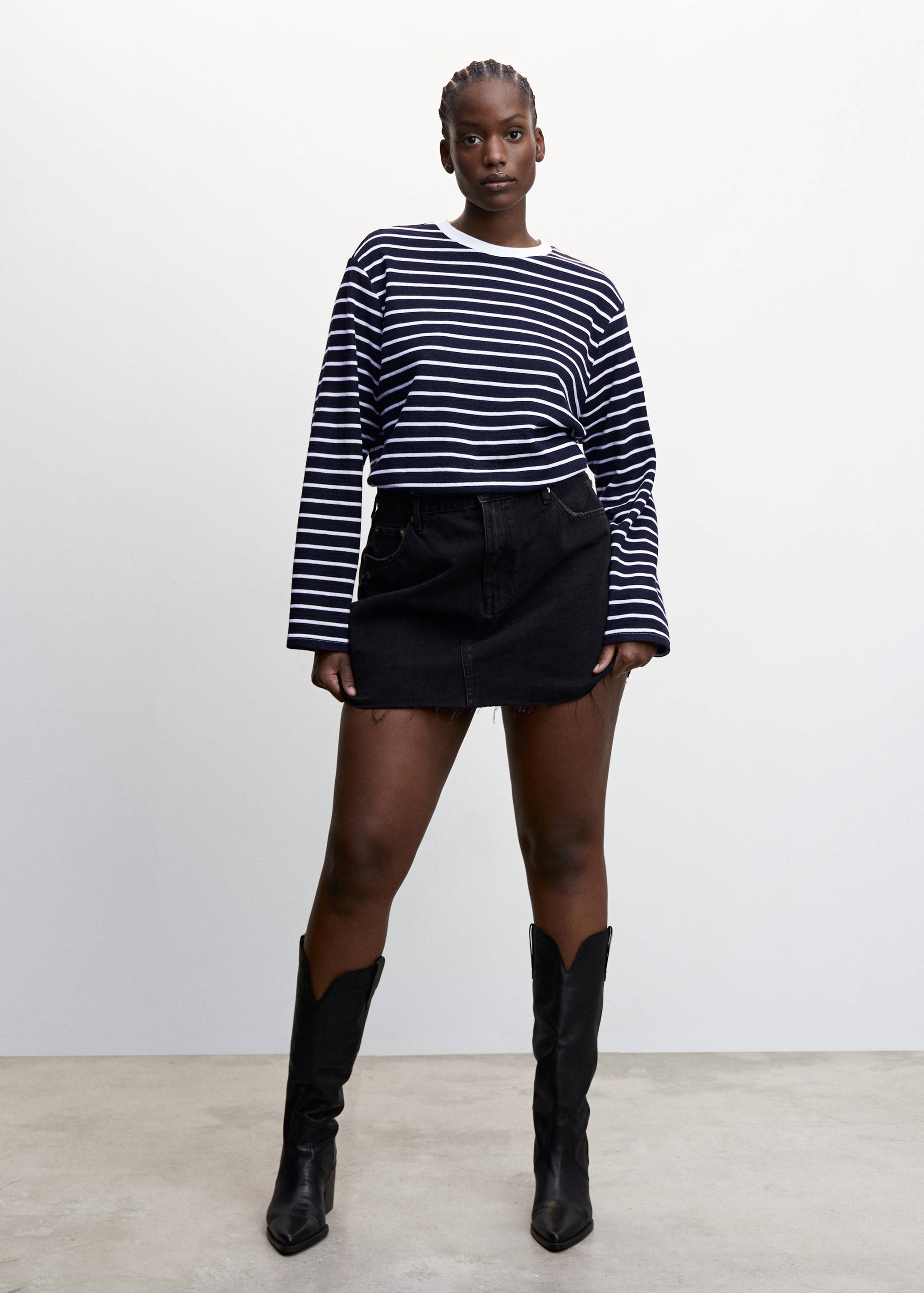 Striped cotton T-shirt - Details of the article 3