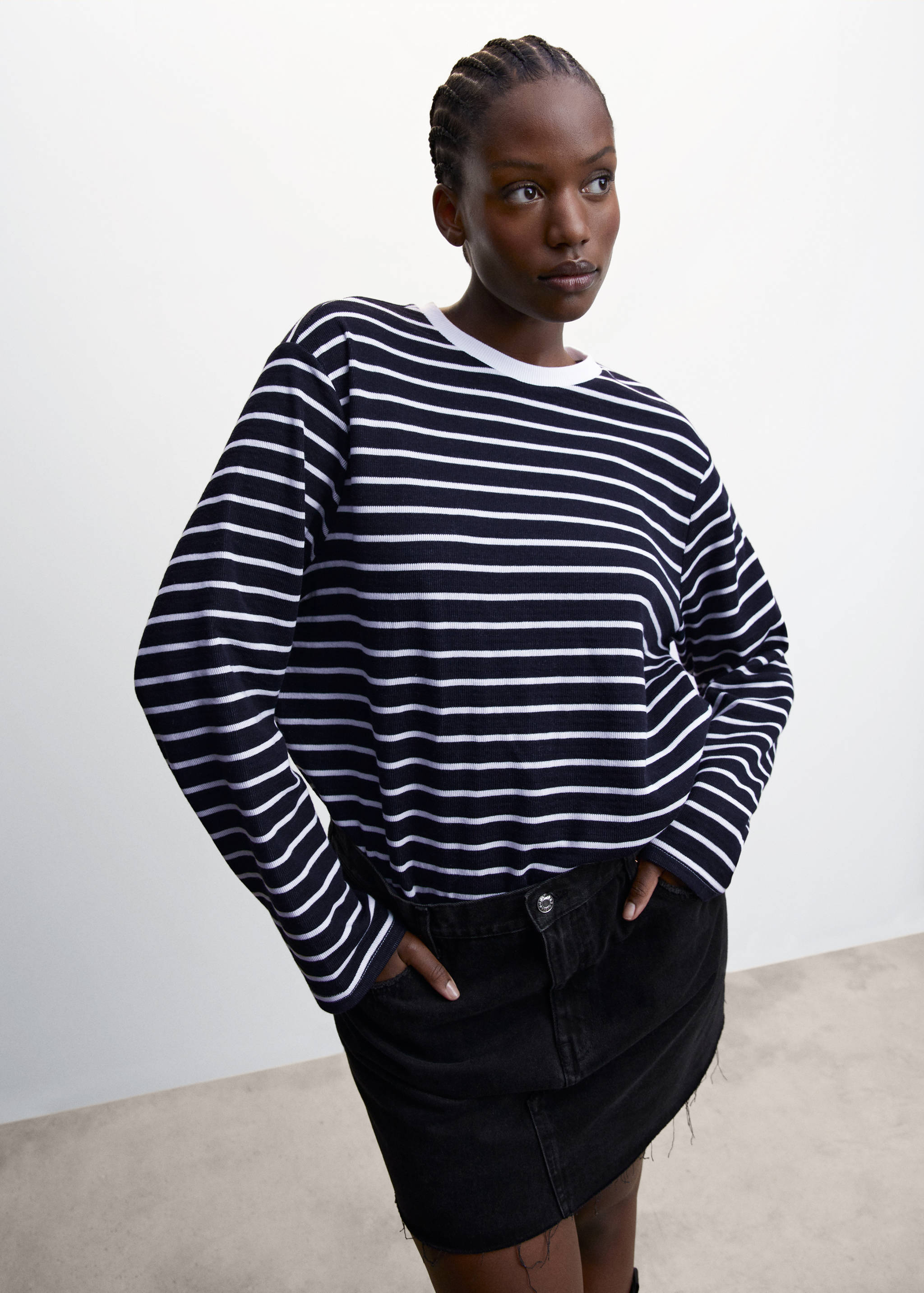 Striped cotton T-shirt - Details of the article 5
