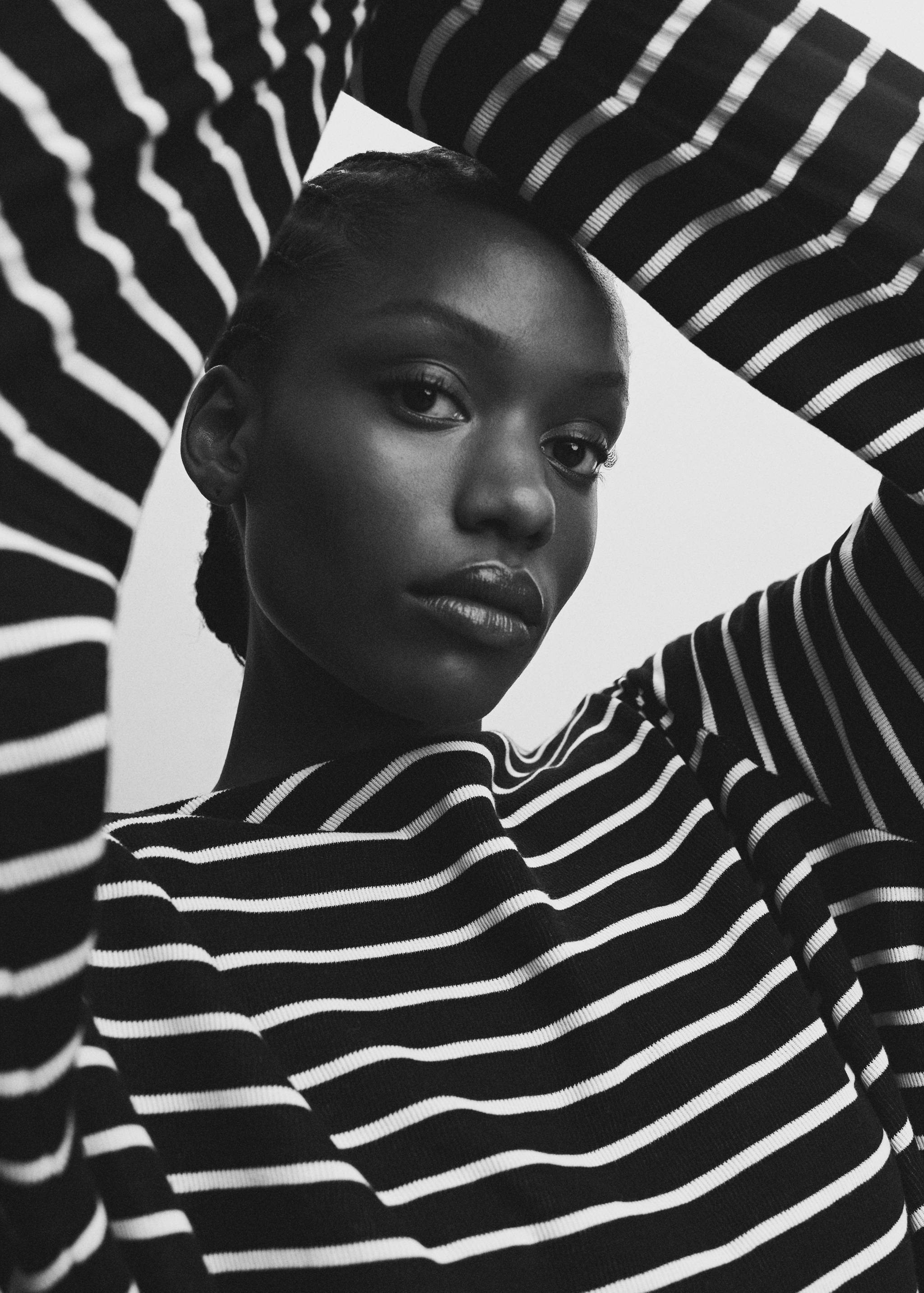 Striped cotton T-shirt - Details of the article 4