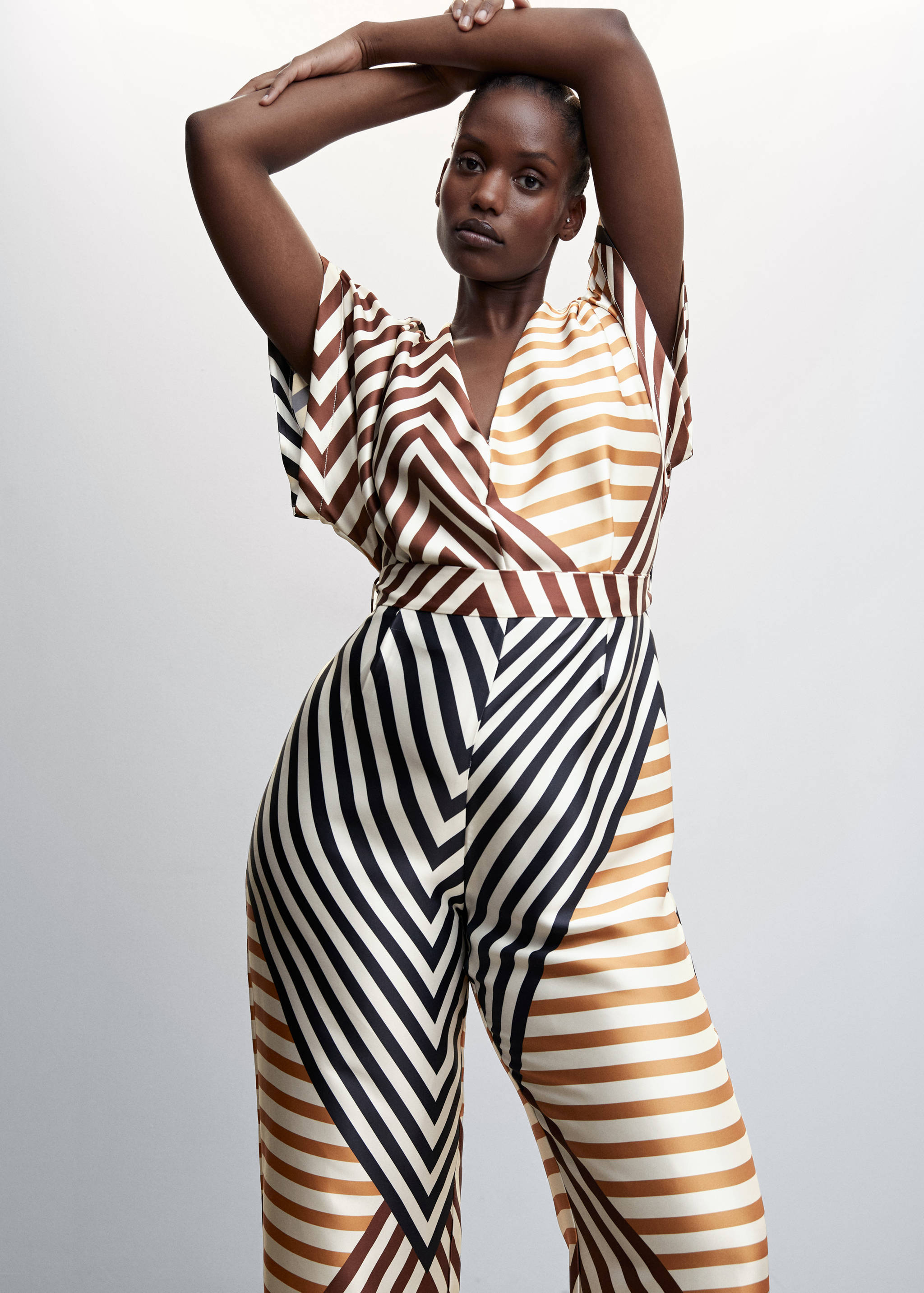 Striped satin jumpsuit - Details of the article 5