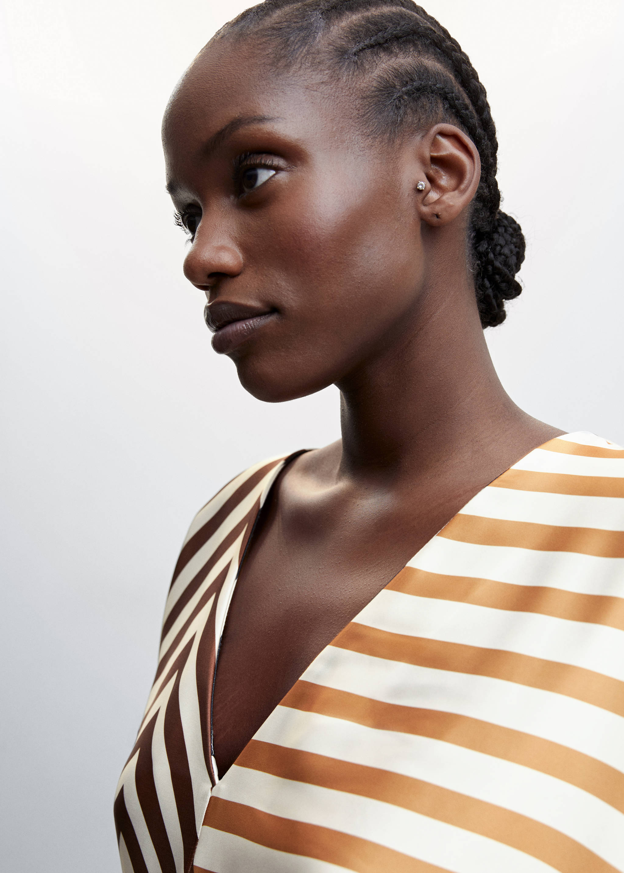 Striped satin jumpsuit - Details of the article 4