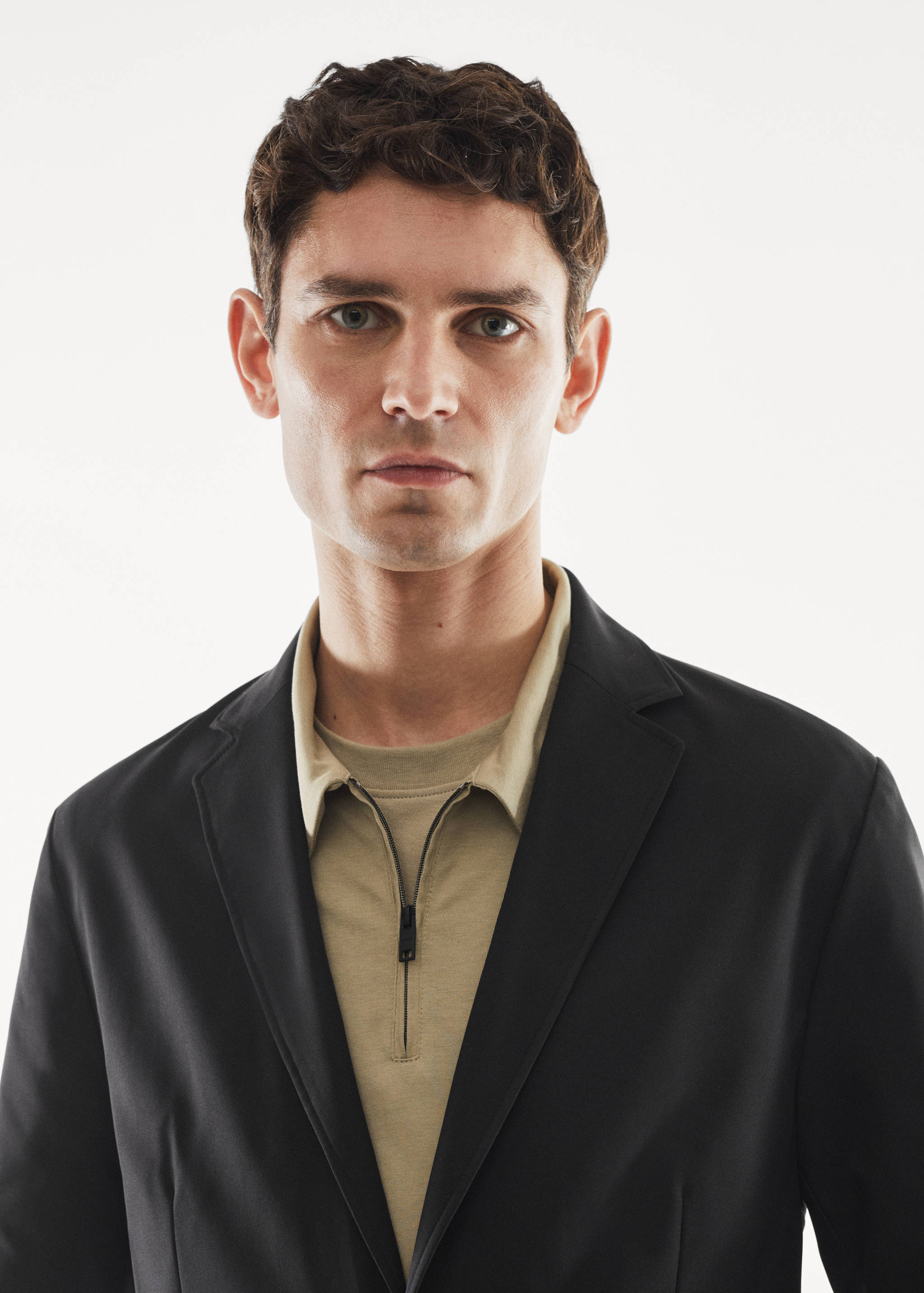 Slim Fit-Sakko aus technischem Gewebe - Detail des Artikels 1