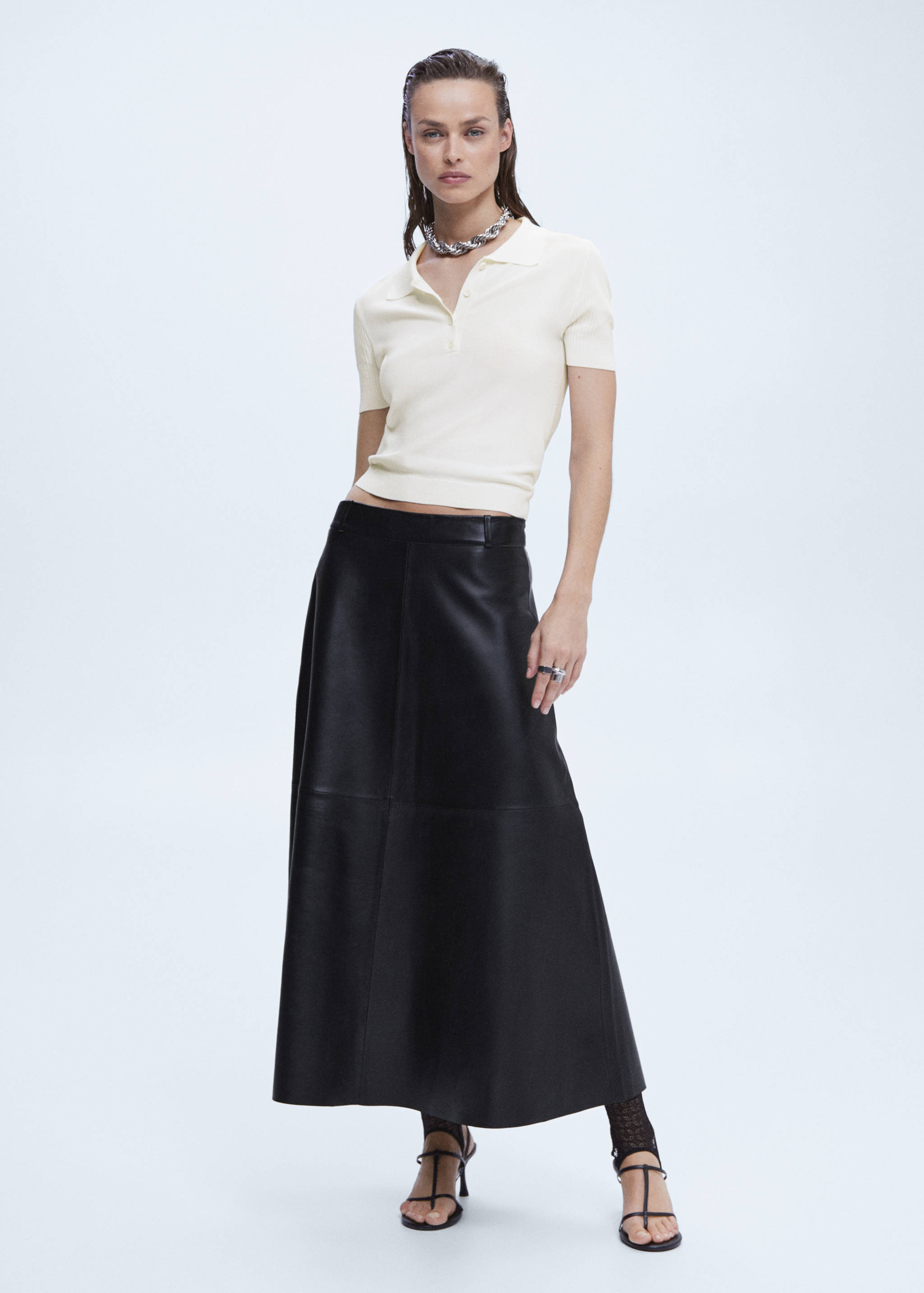 Polo style sweater - General plane