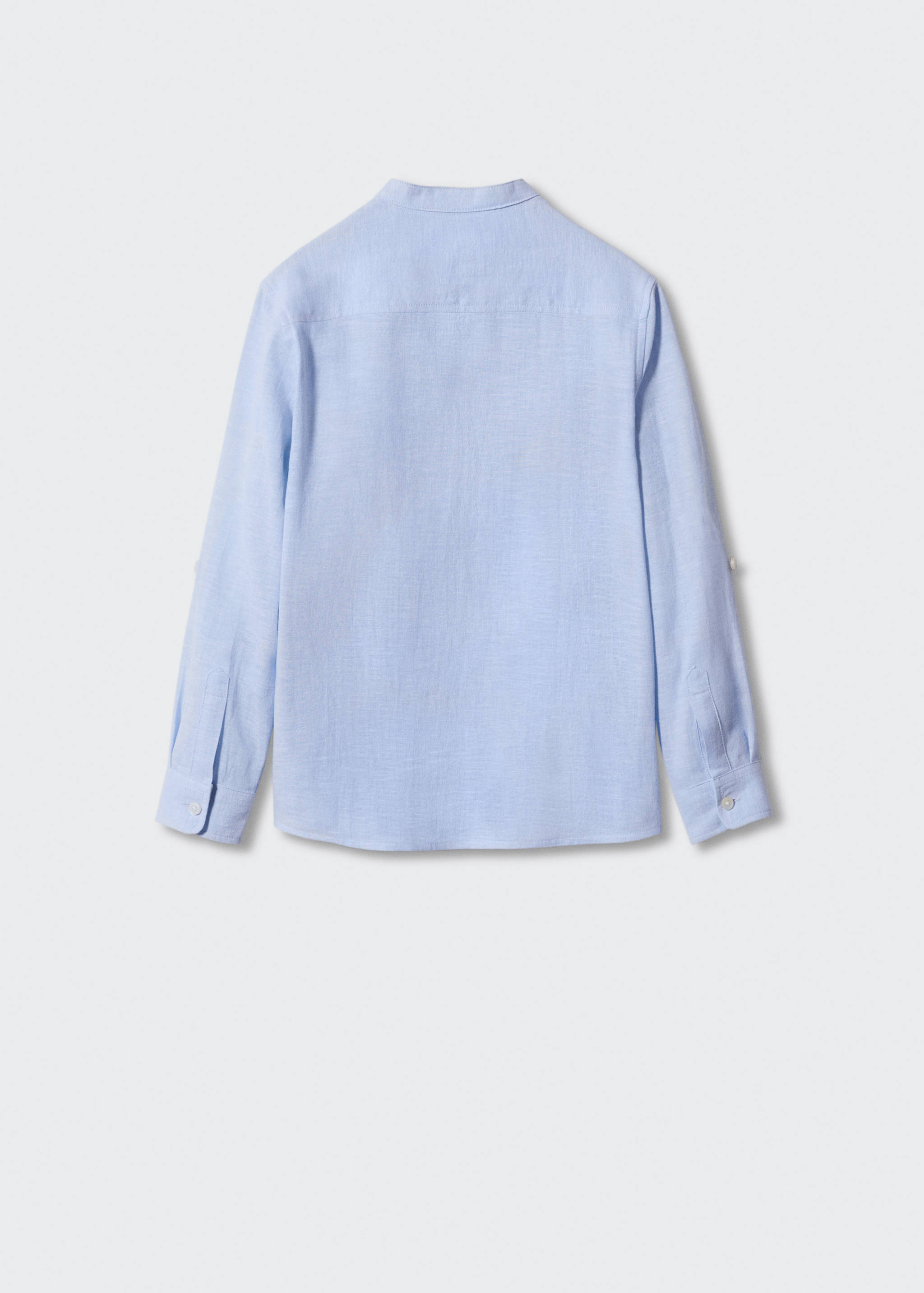 Mao collar linen shirt - Reverse of the article