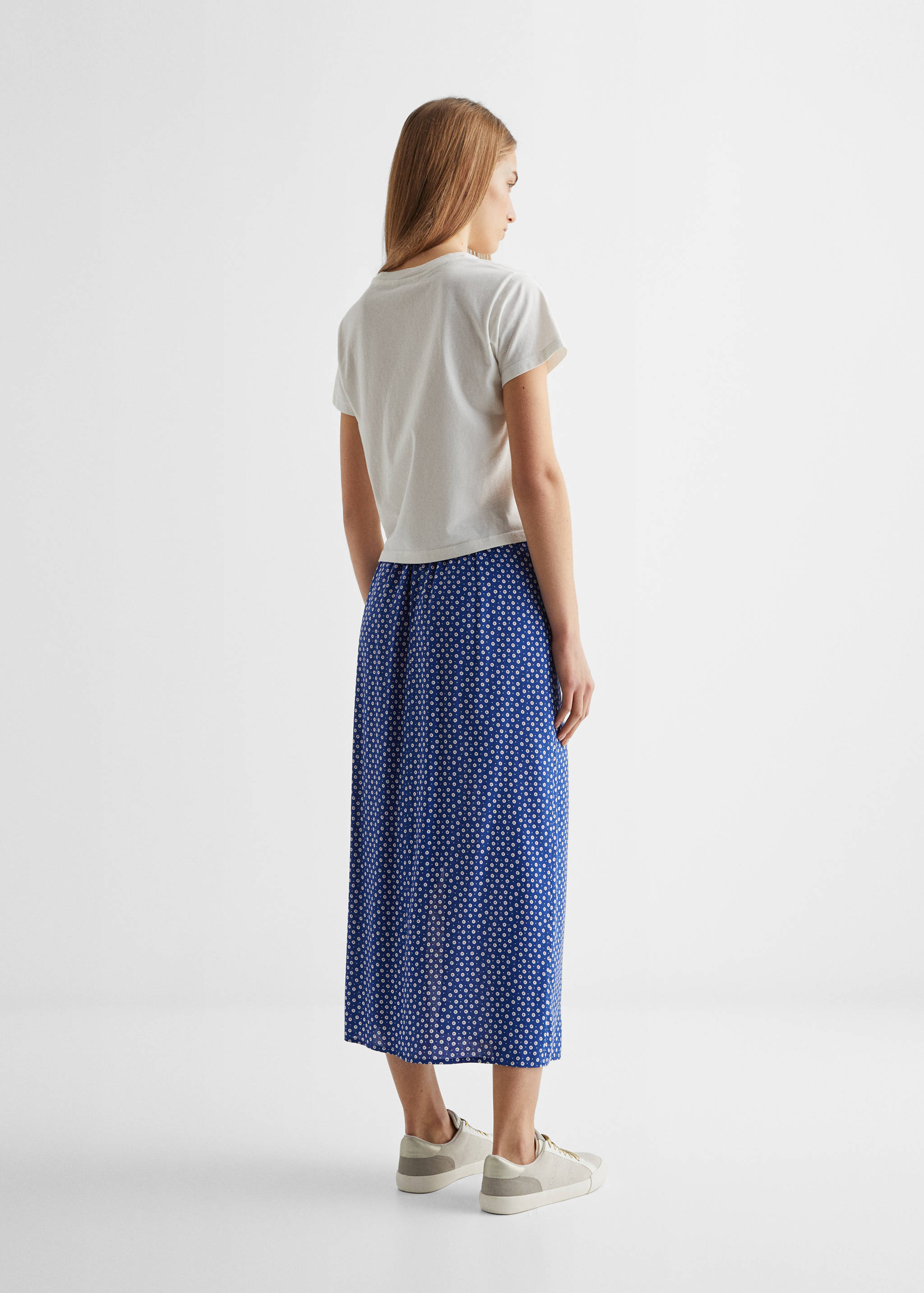 Flowers midi skirt - Reverse of the article