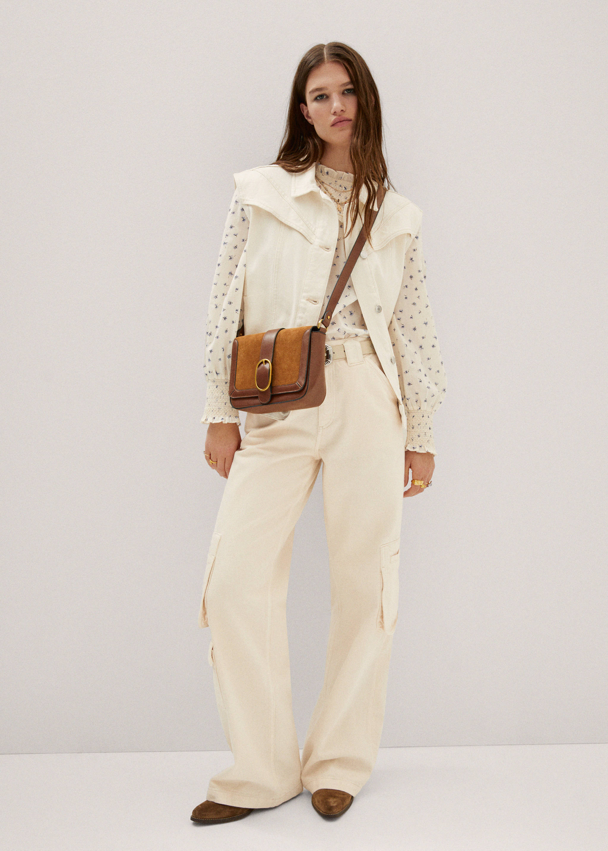 Chaleco vaquero costuras - Plano general