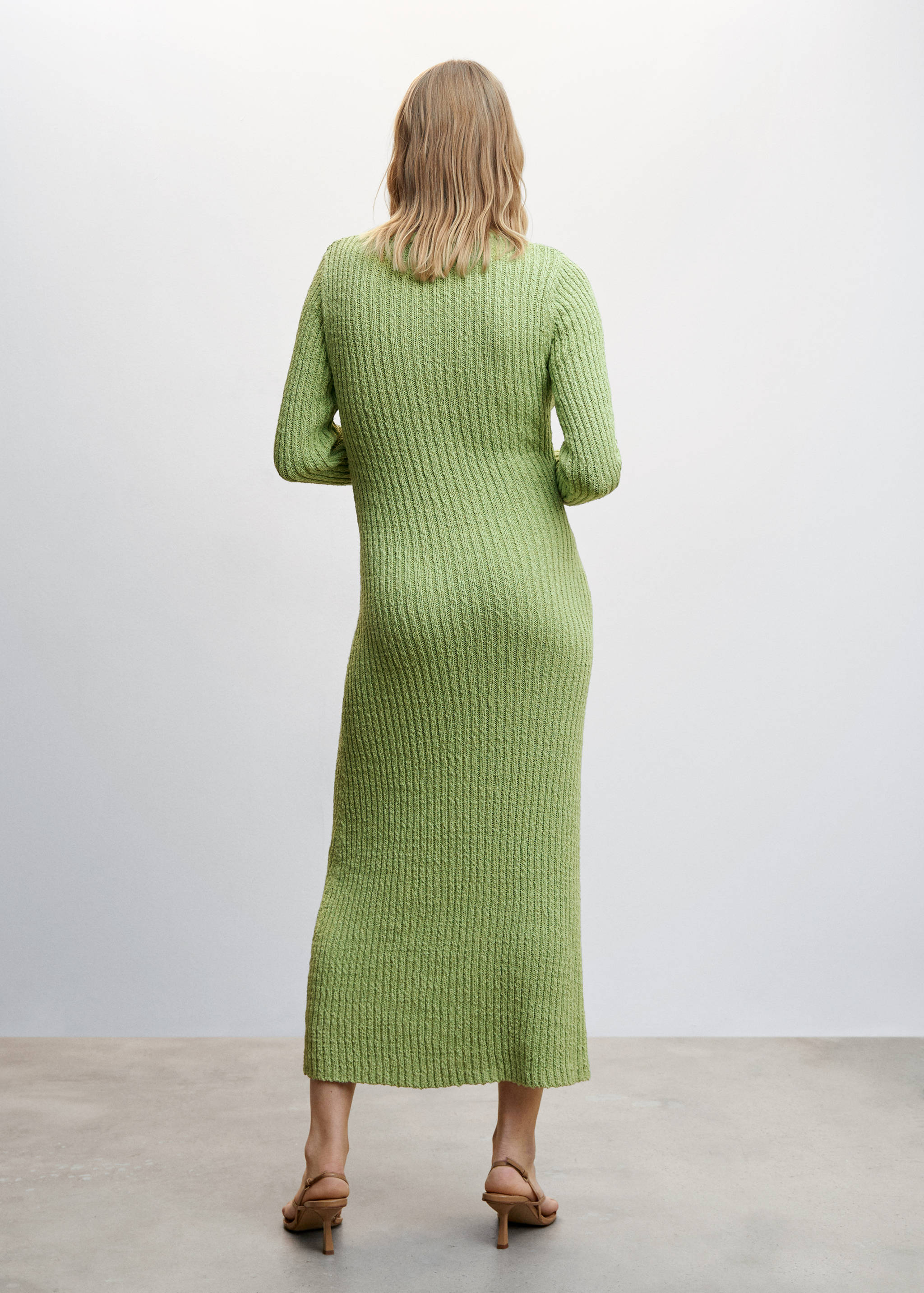 Ribbed long dress - Reverse of the article