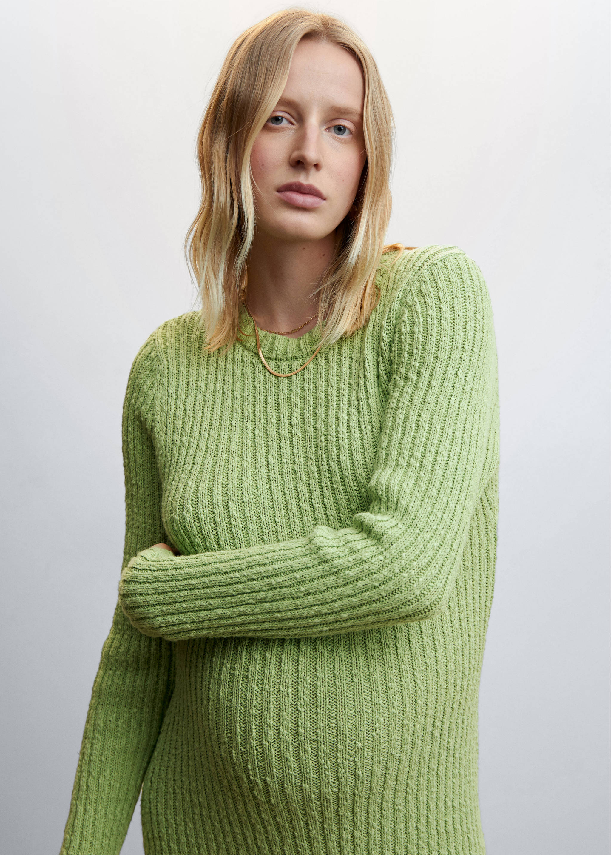 Ribbed long dress - Details of the article 1