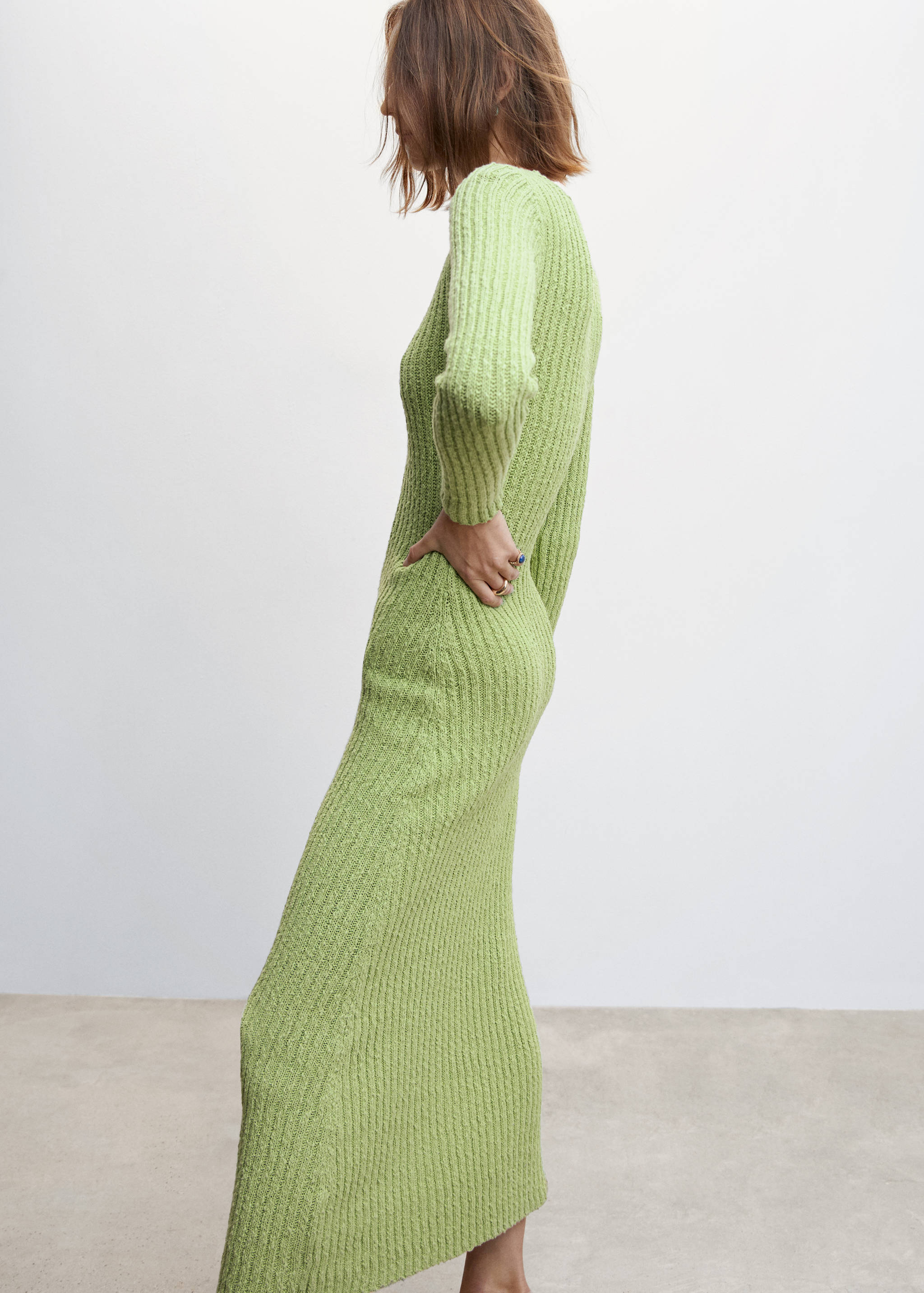 Ribbed long dress - Details of the article 6