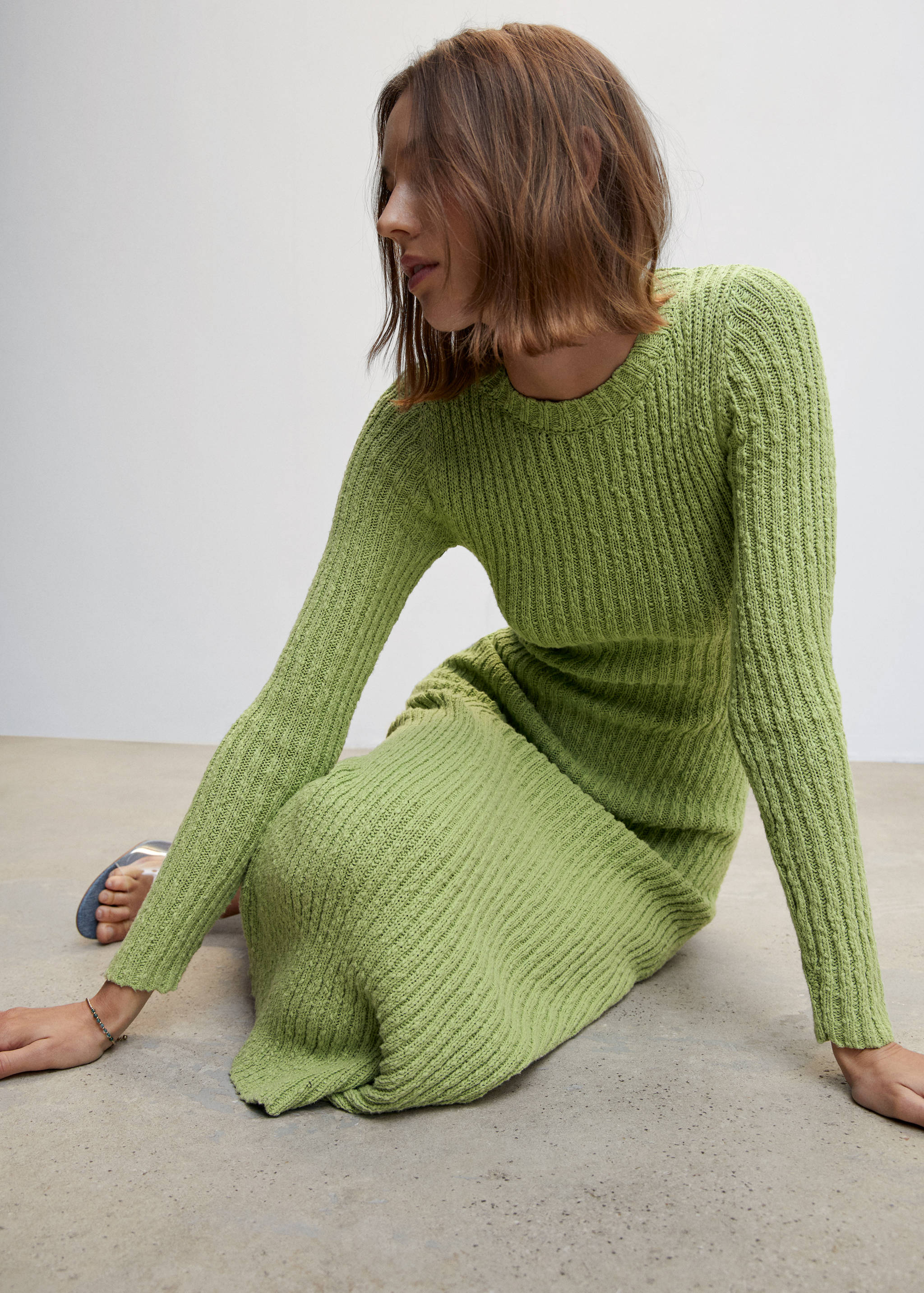 Ribbed long dress - Details of the article 2