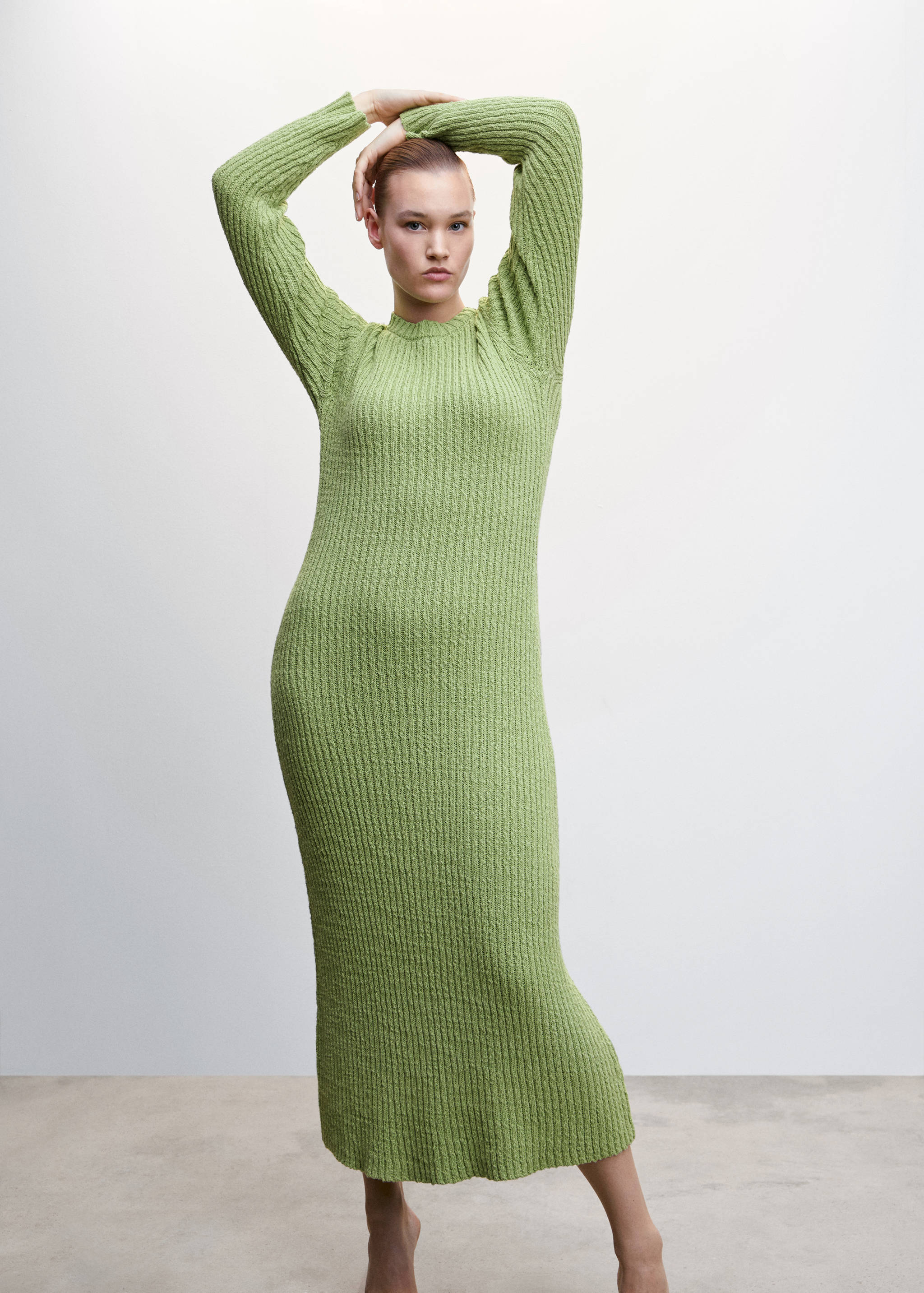 Ribbed long dress - Details of the article 5