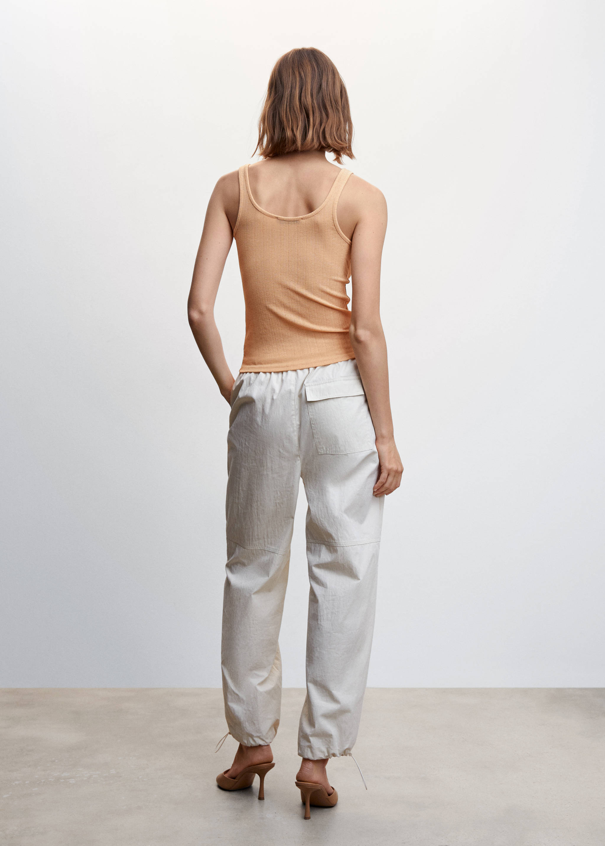 Camiseta tirantes canalé - Reverso del artículo