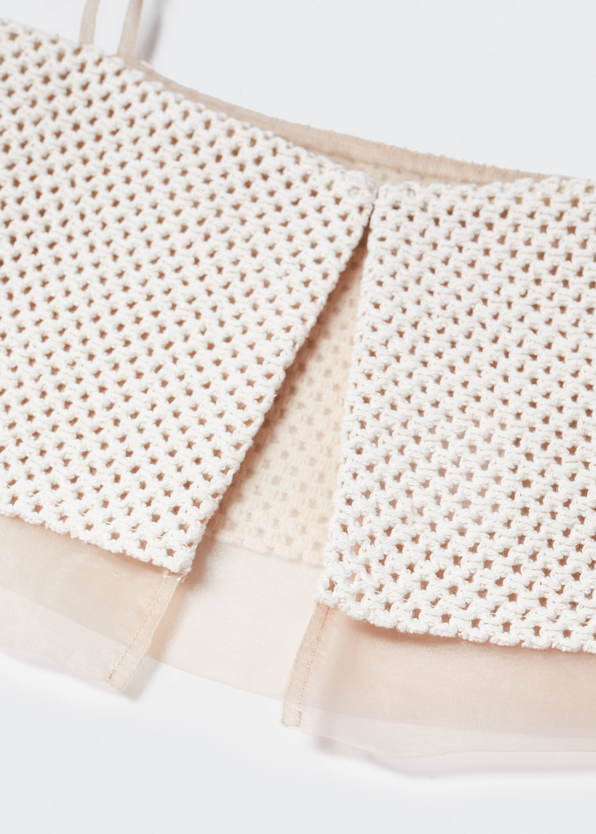 Openwork knitted crop top  - Details of the article 8