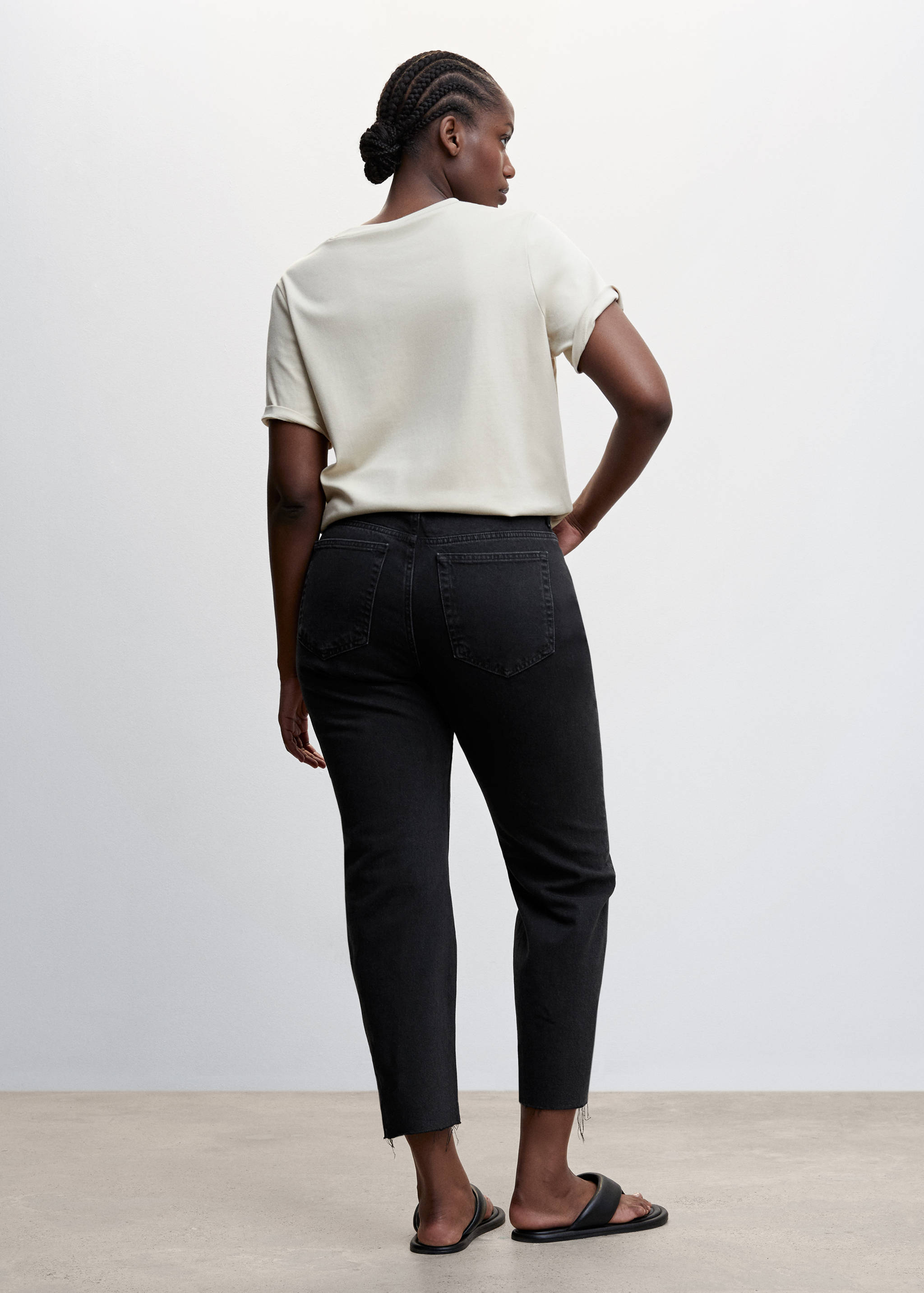 High waist straight jeans - Details of the article 5