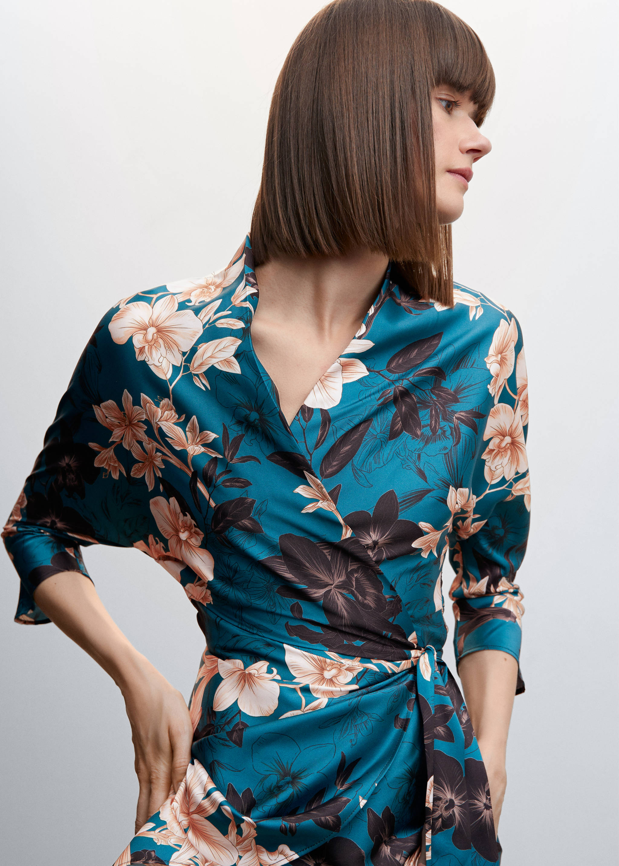 Robe kimono imprimé fleuri - Détail de l'article 6