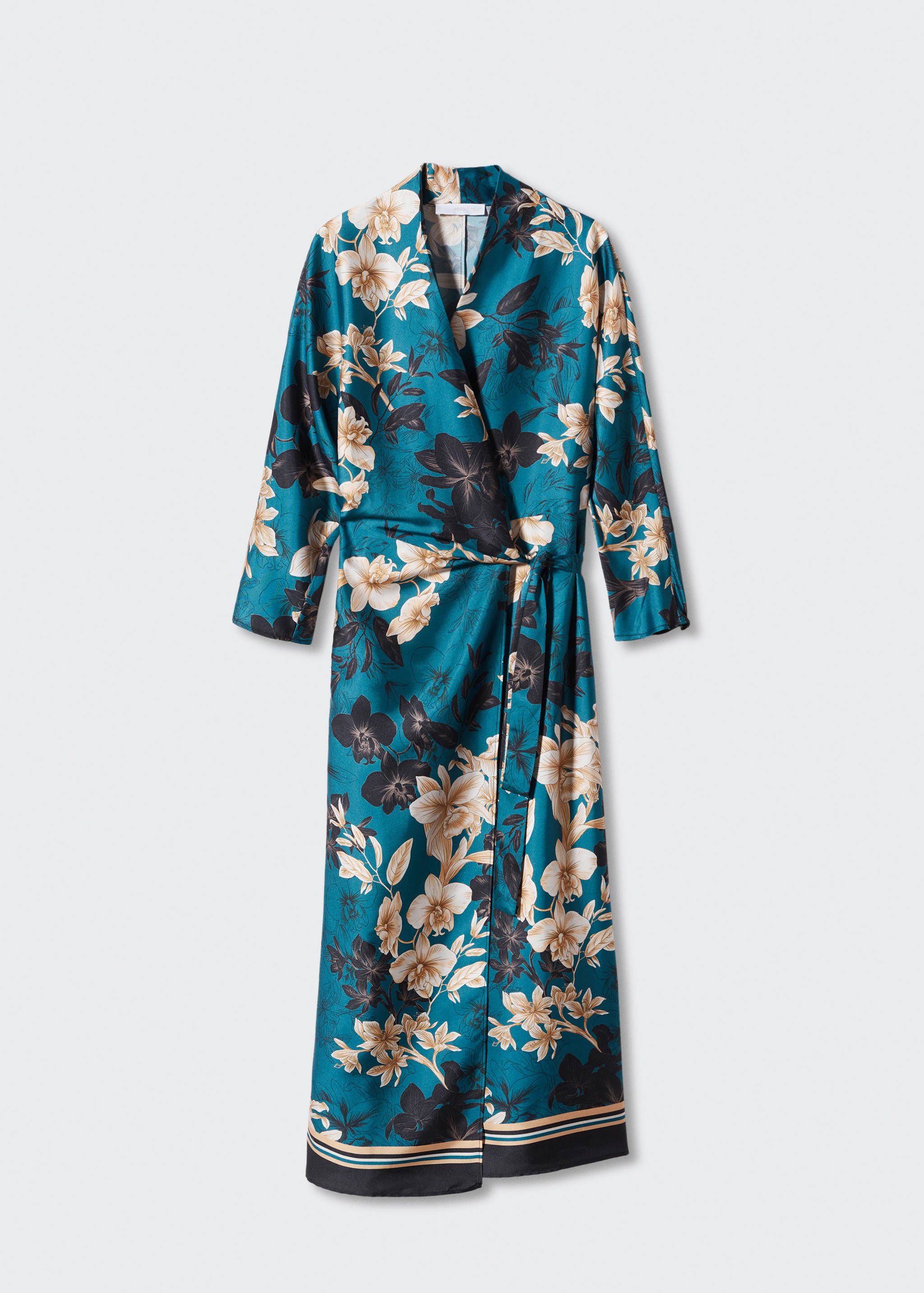Robe kimono imprimé fleuri - Article sans modèle