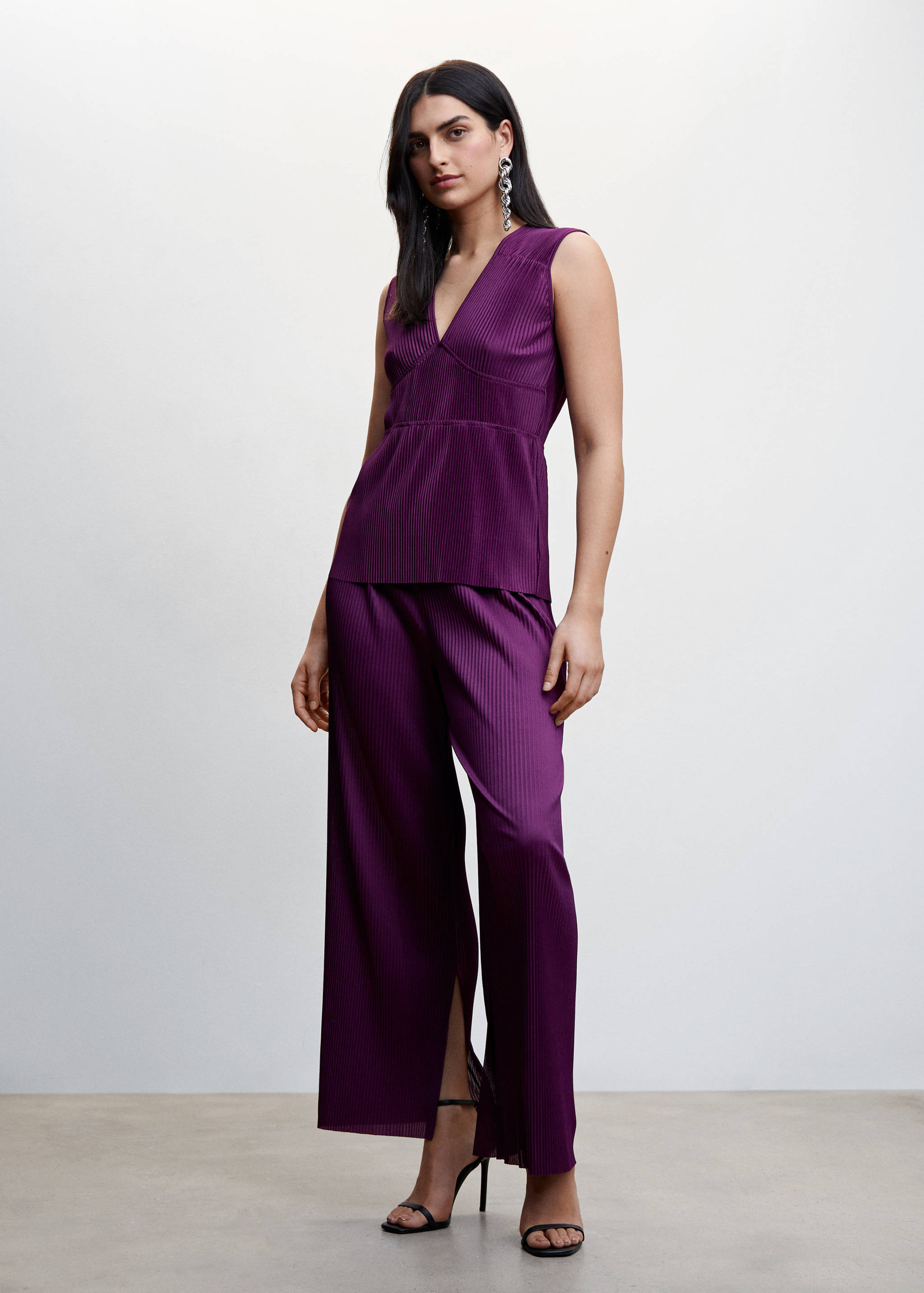 Pantalon palazzo plissé - Plan général