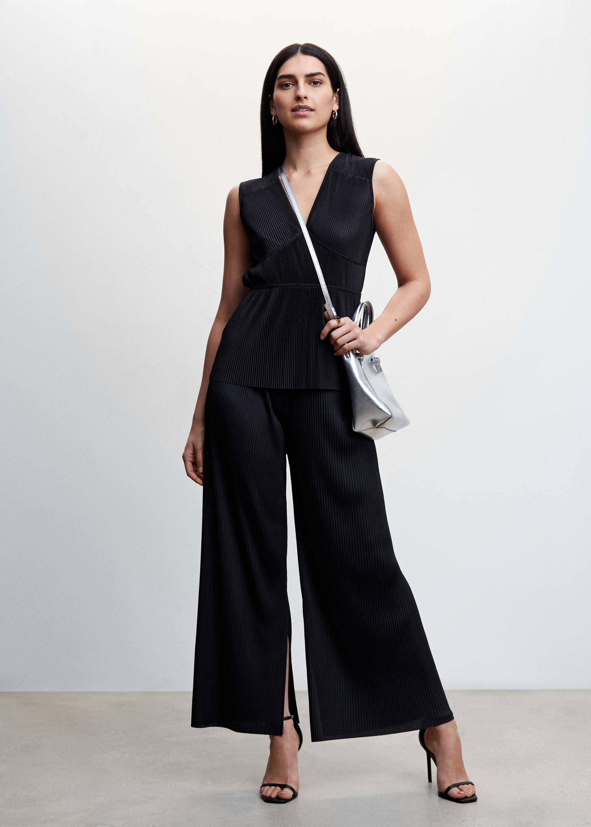 Pantalon palazzo plissé - Plan général