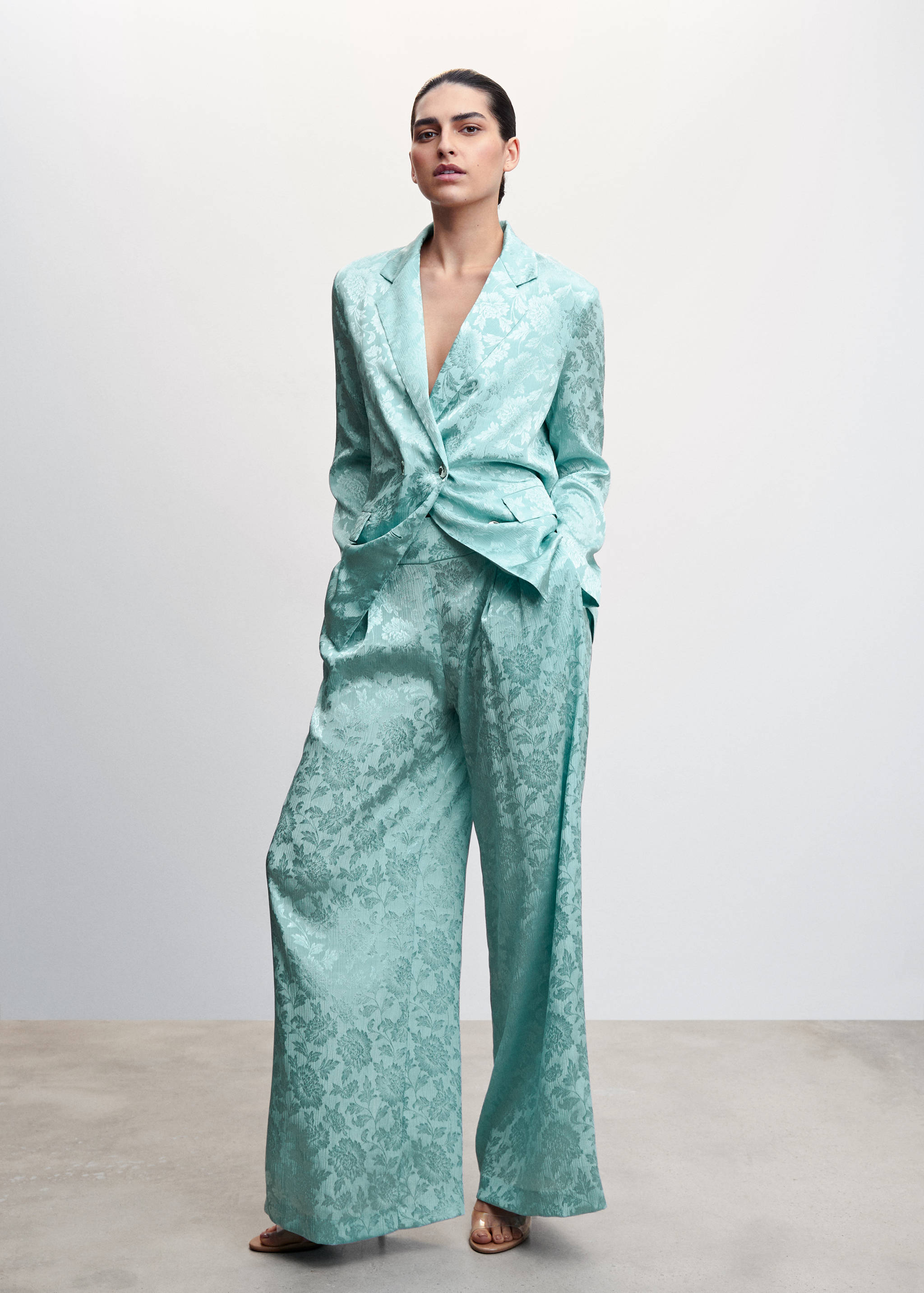 Jacquard-Anzughose - Allgemeine Ansicht