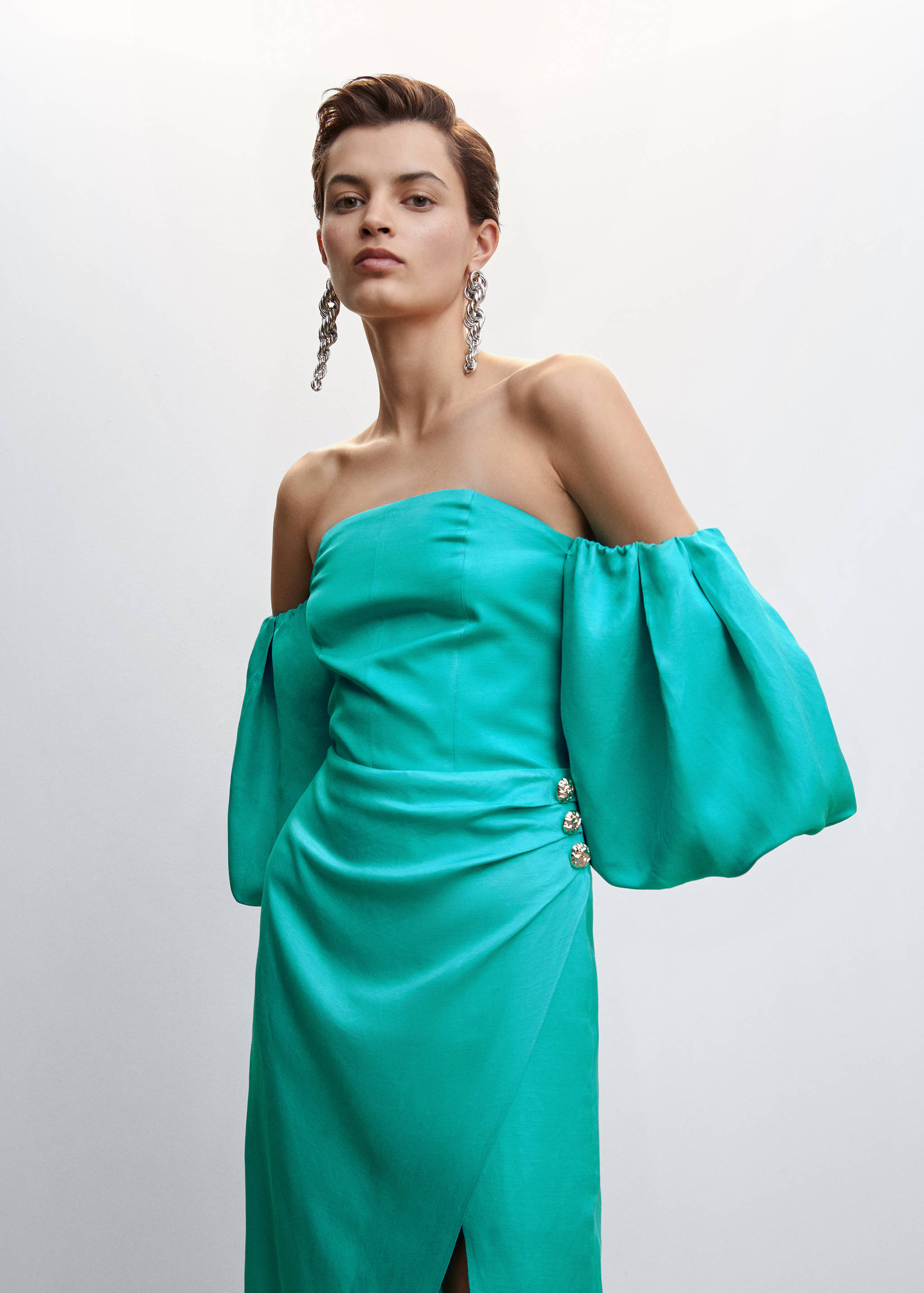 Jewel button skirt - Details of the article 1