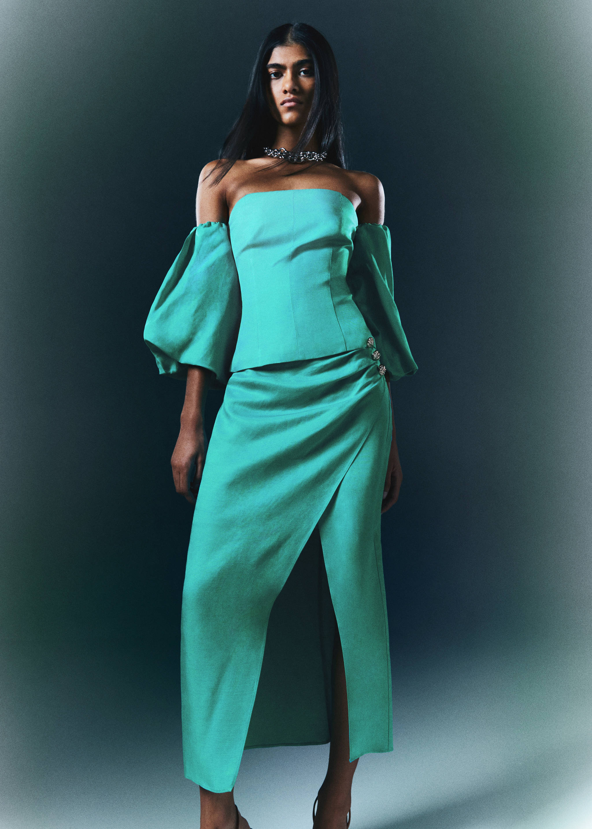 Jewel button skirt - Details of the article 7