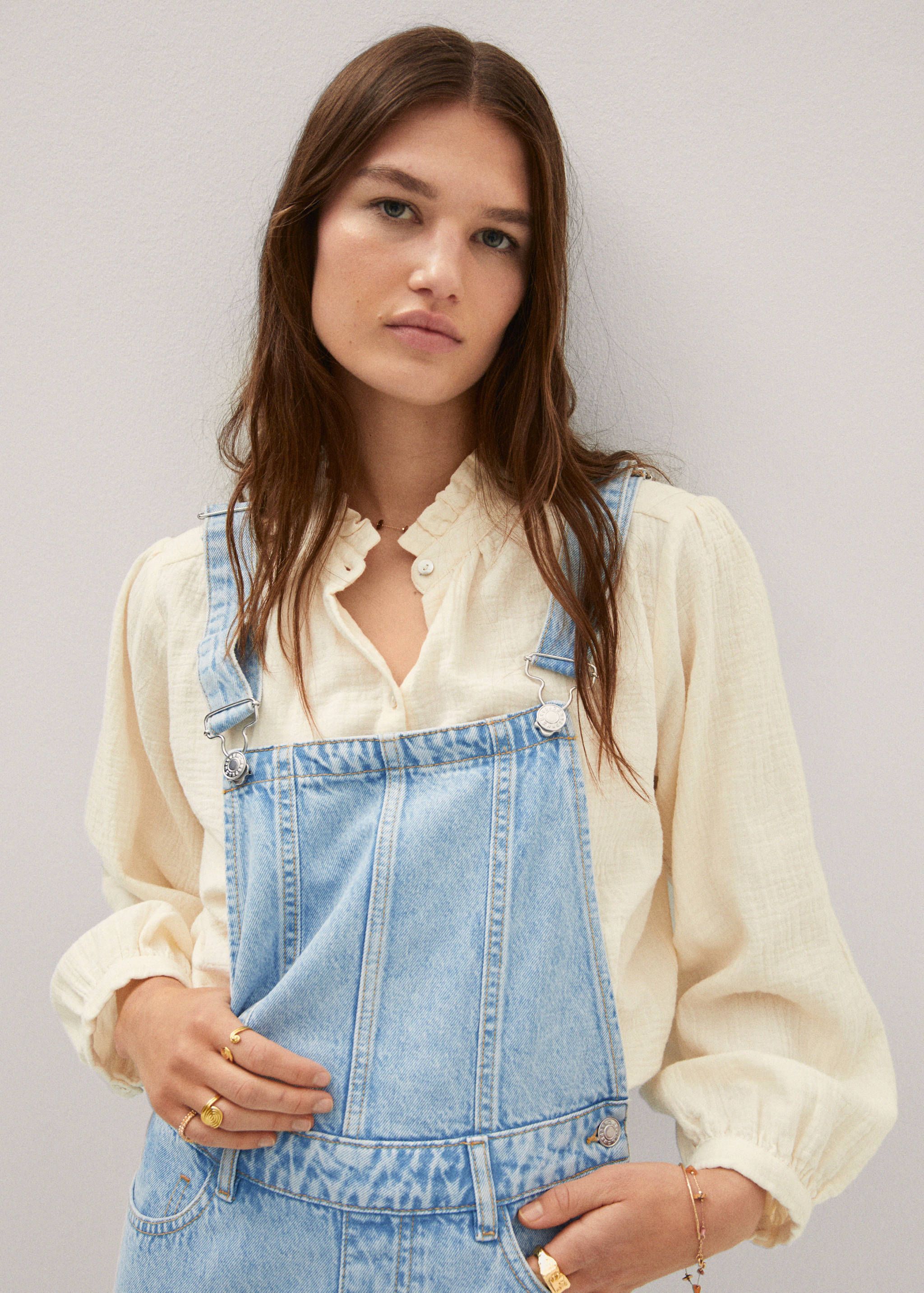 Gefütterte Jeans-Latzhose - Detail des Artikels 1