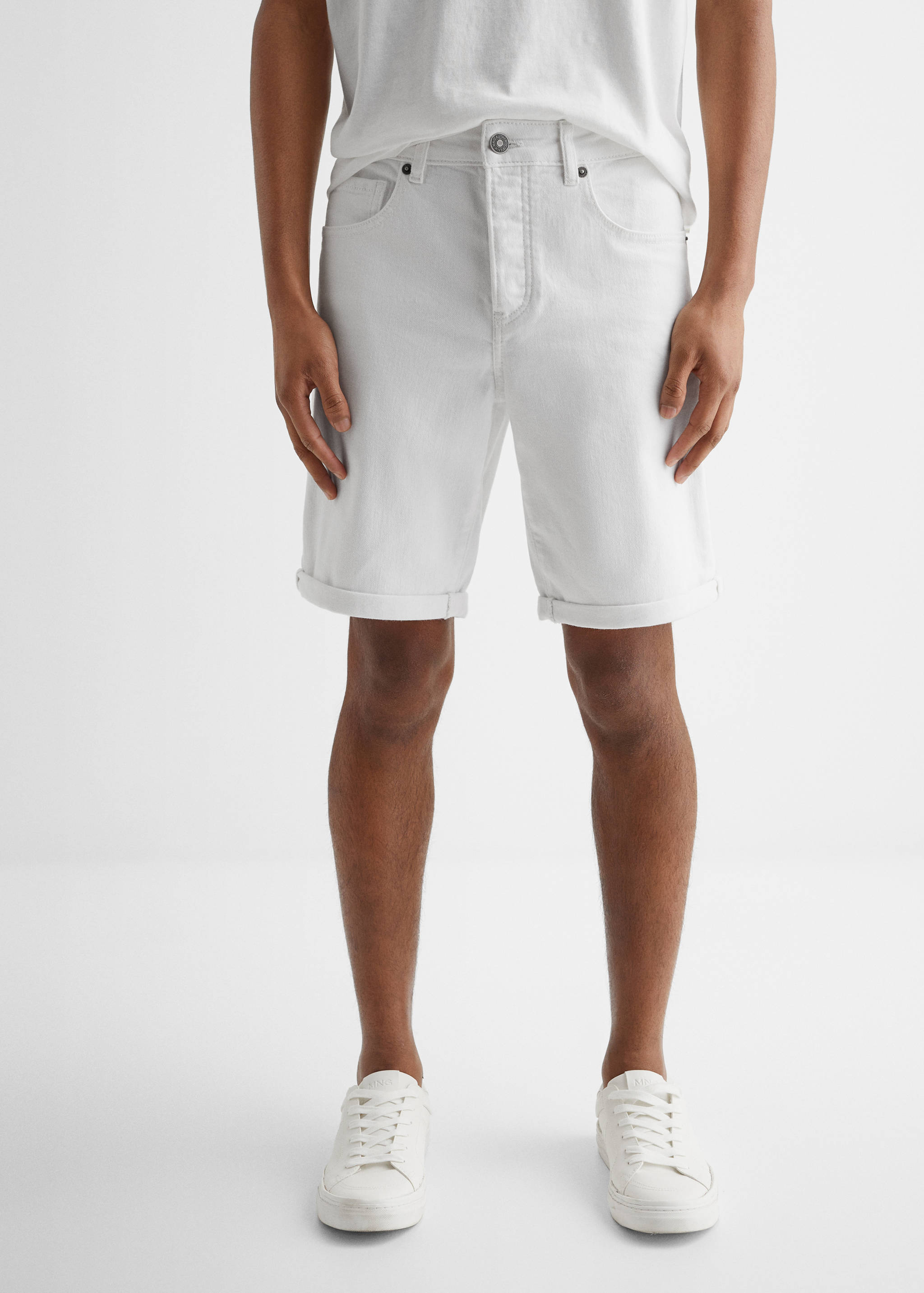 Cotton denim shorts - Details of the article 6