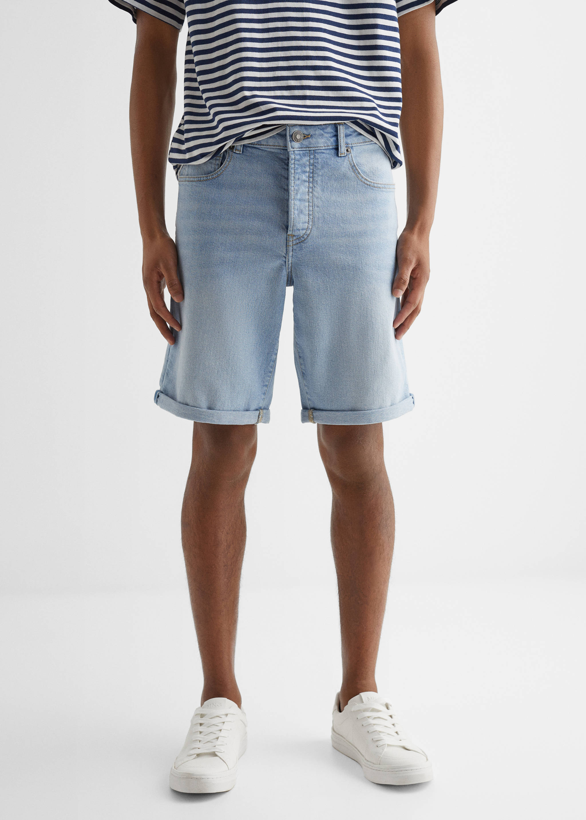 Cotton denim shorts - Details of the article 6