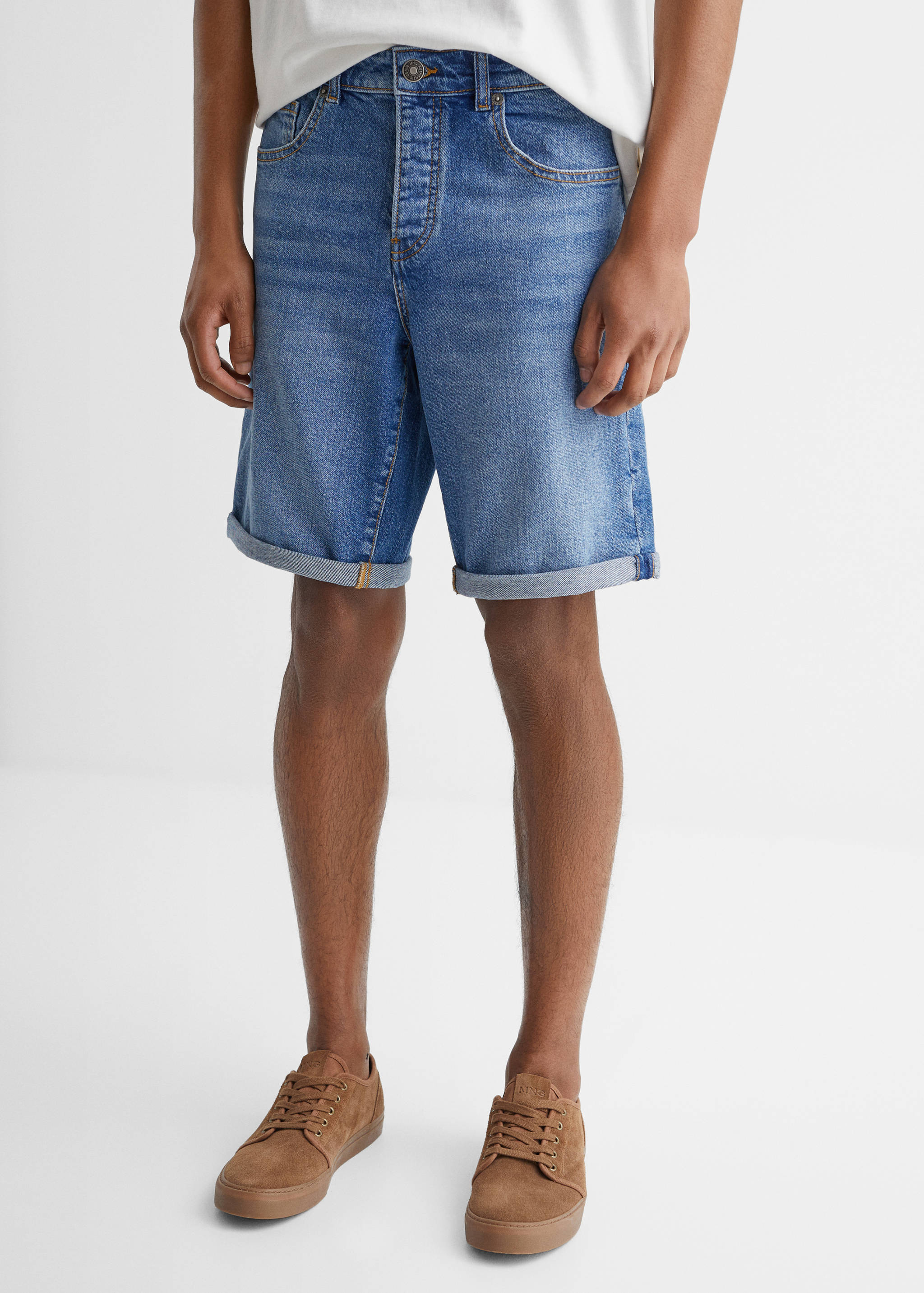 Cotton denim shorts - Details of the article 6