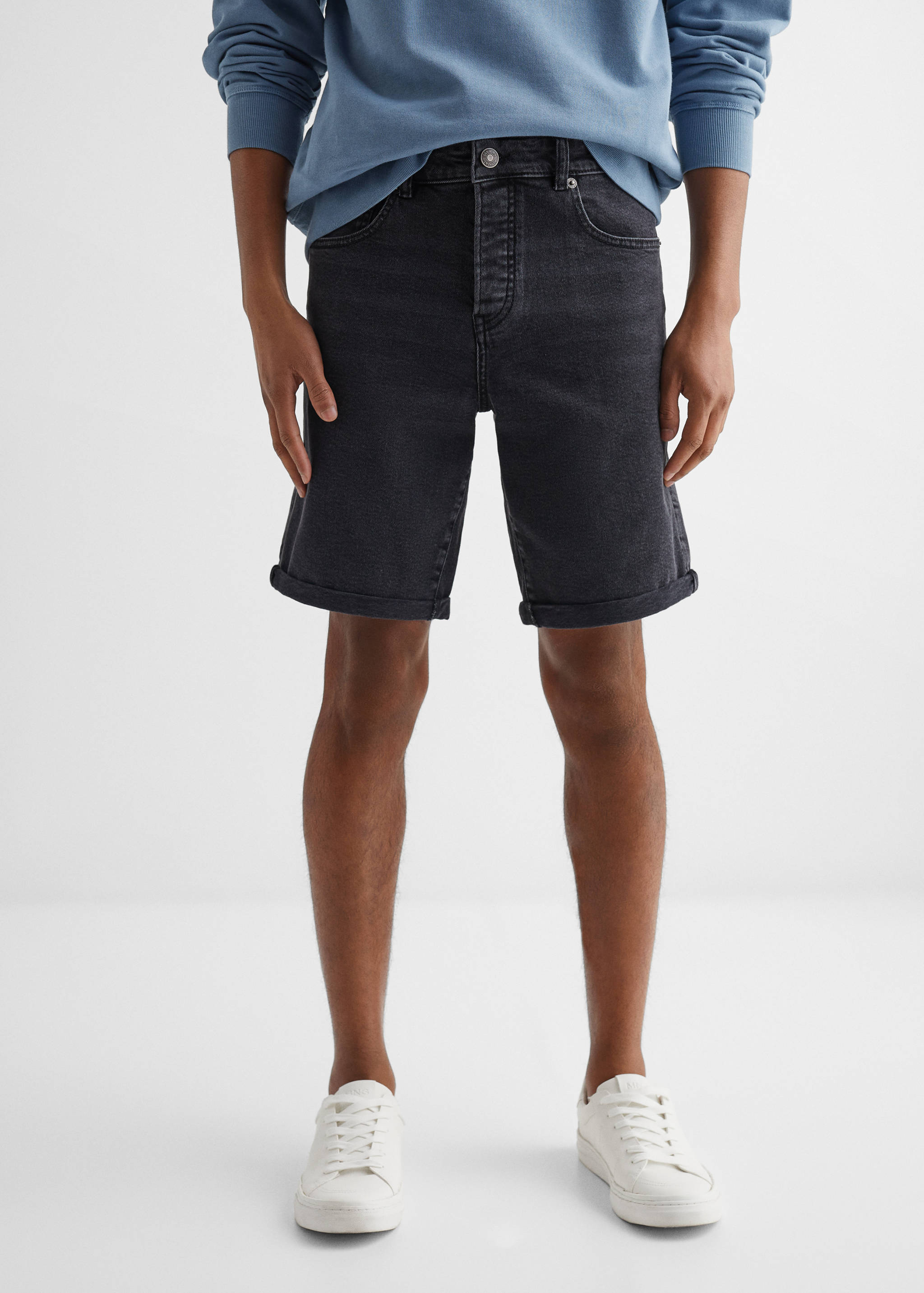Cotton denim shorts - Details of the article 6