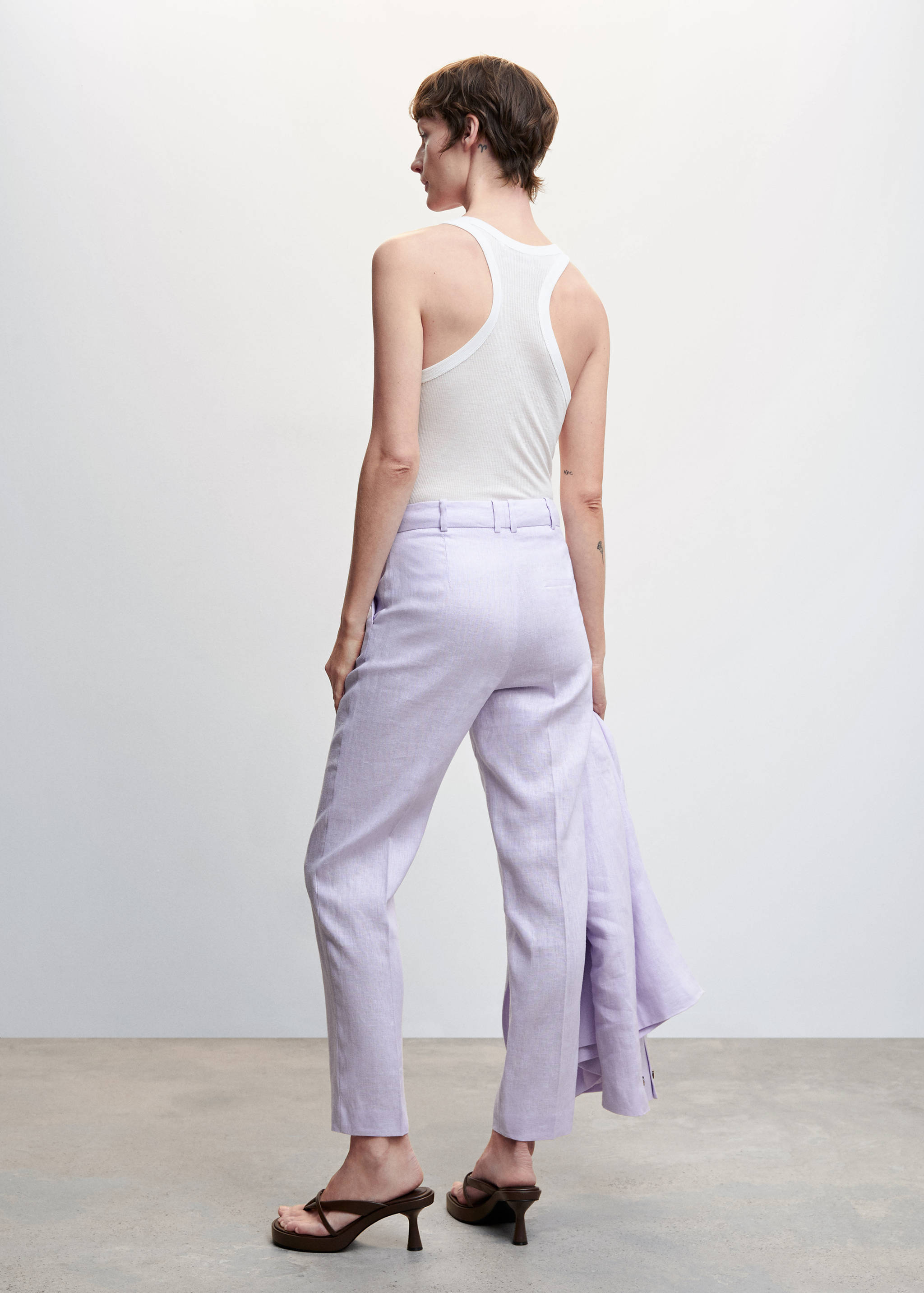 100% linen suit trousers - Reverse of the article