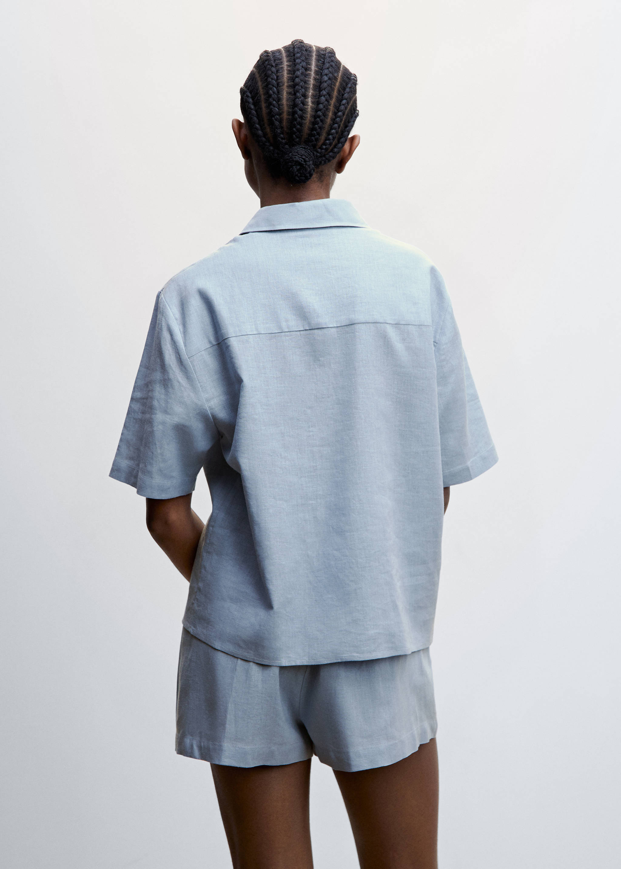 Linen pyjama shirt - Reverse of the article
