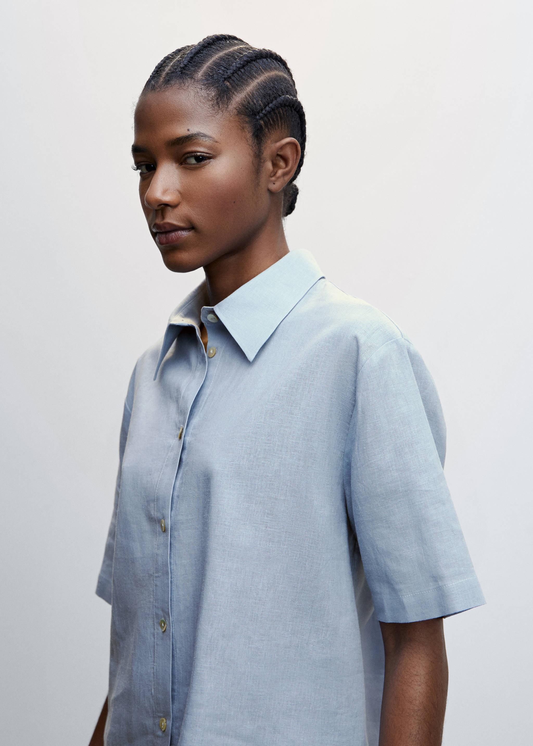 Linen pyjama shirt - Details of the article 1