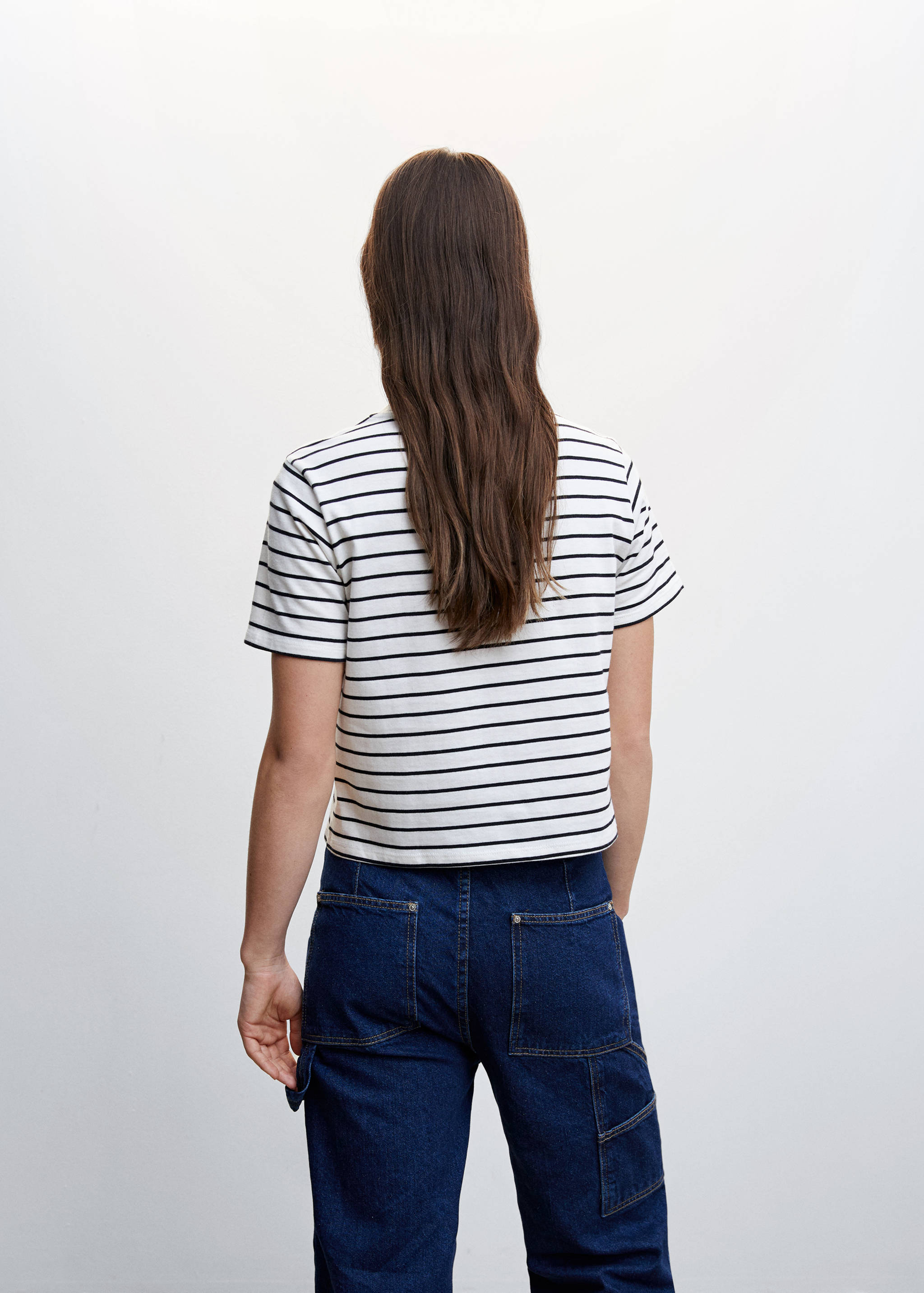 Striped jersey T-shirt - Reverse of the article