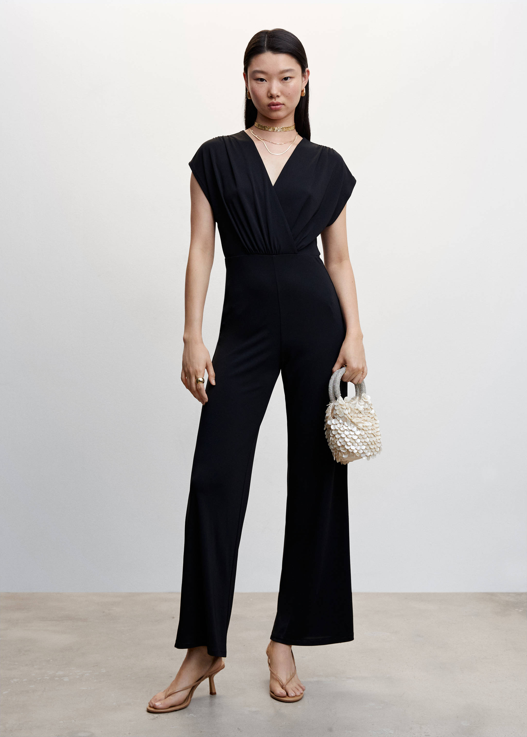 Ruched long jumpsuit - General plane