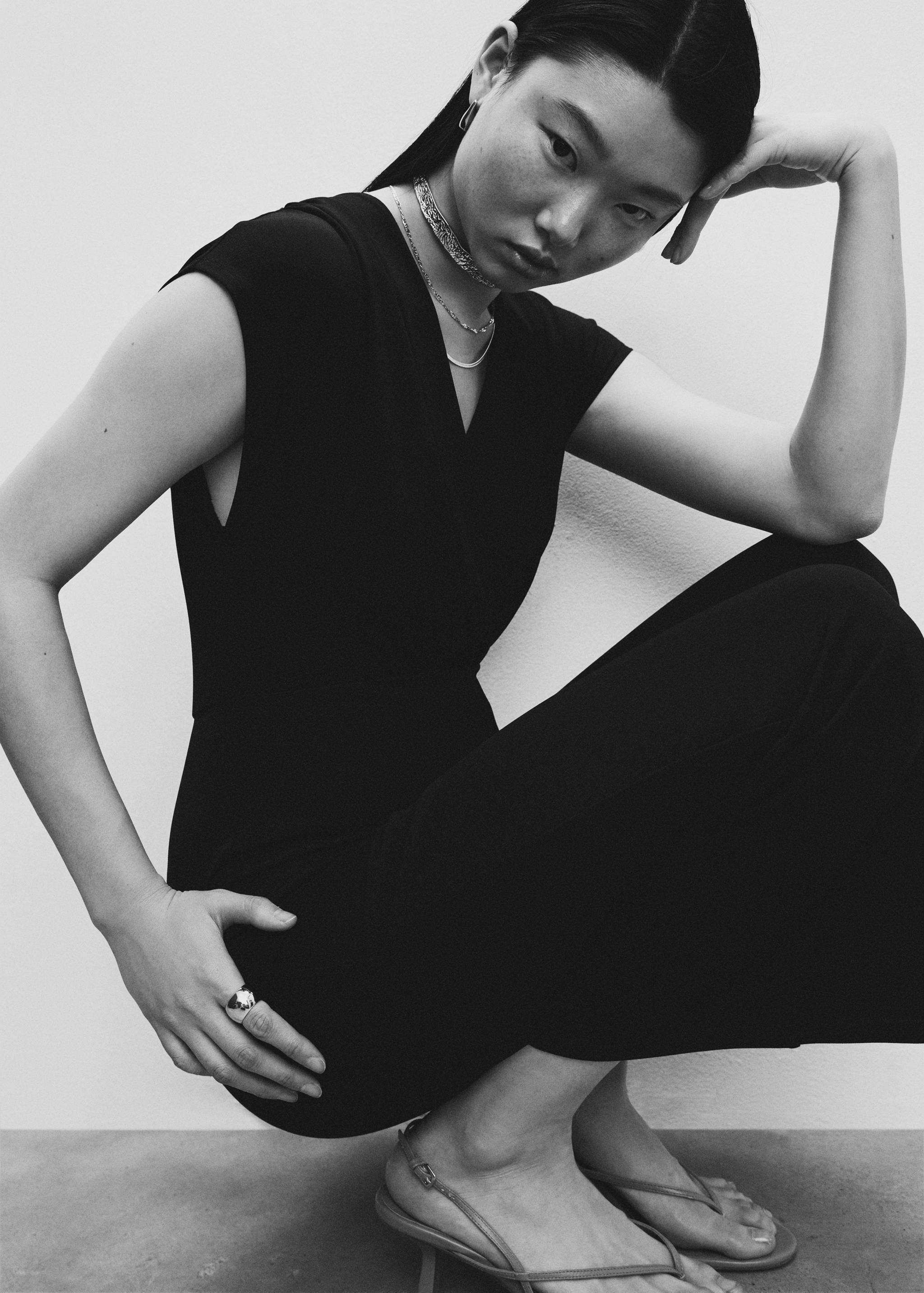 Ruched long jumpsuit - Details of the article 2