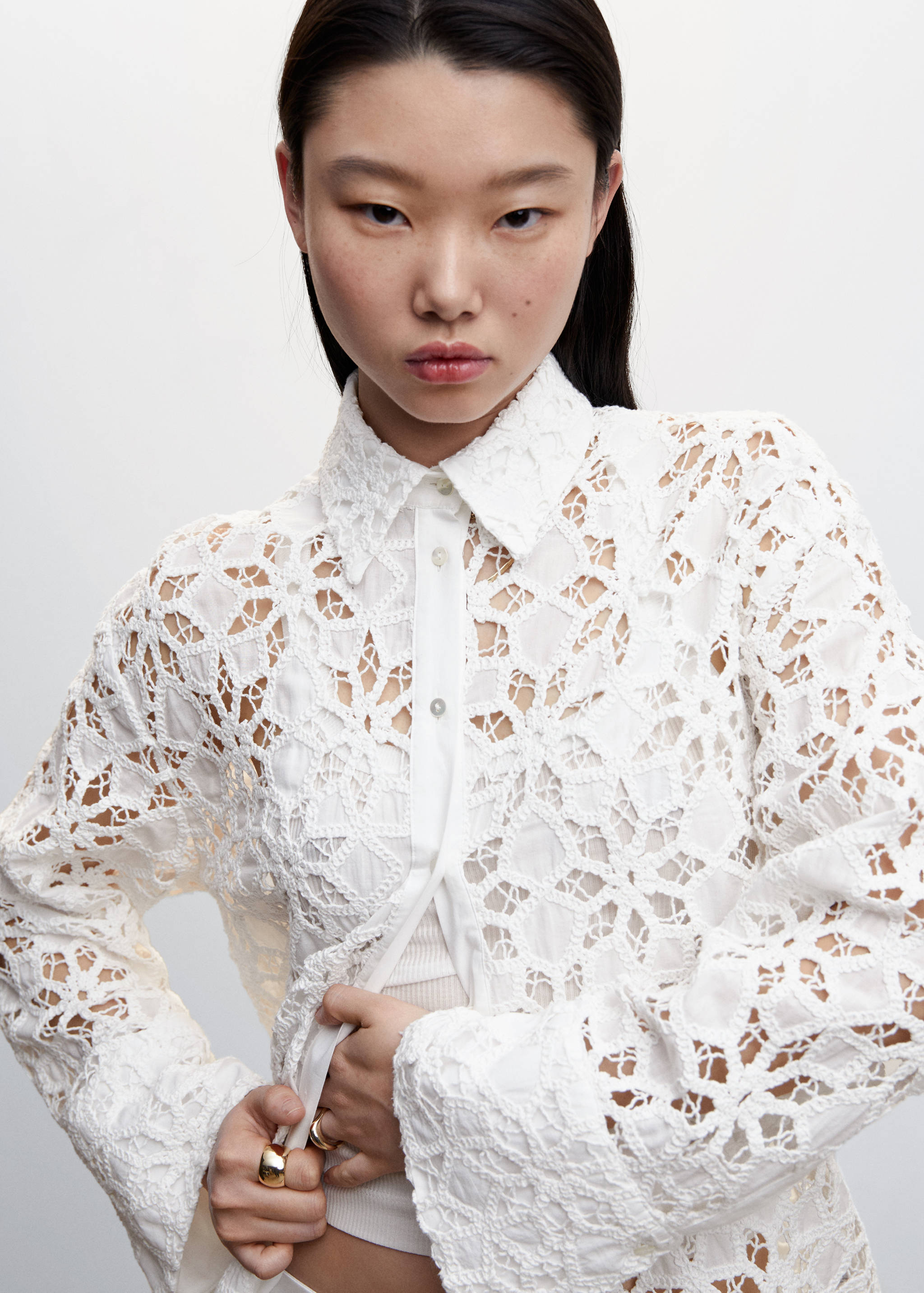 Chemise guipure détail lanière - Détail de l'article 1