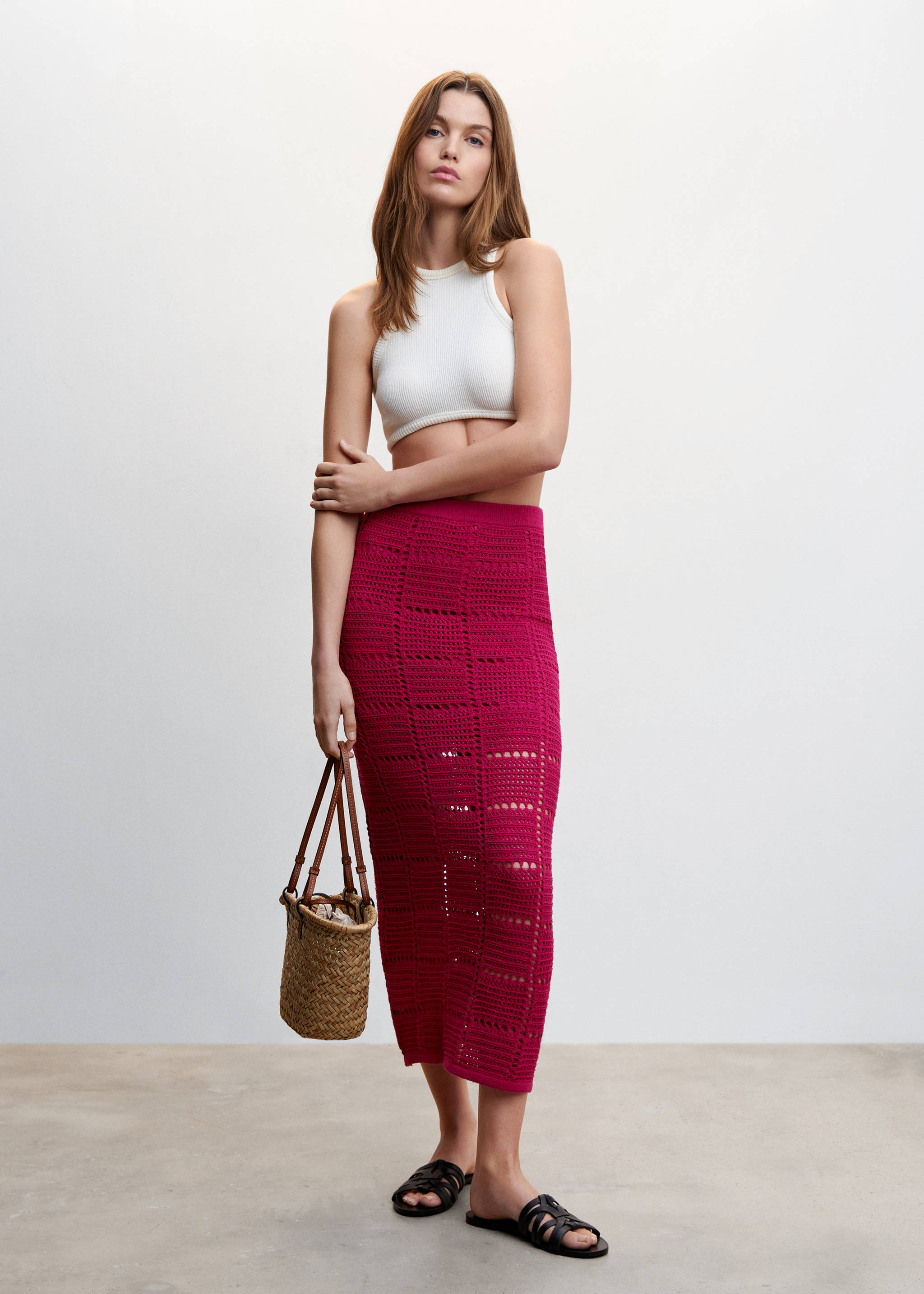 Crochet midi skirt - General plane