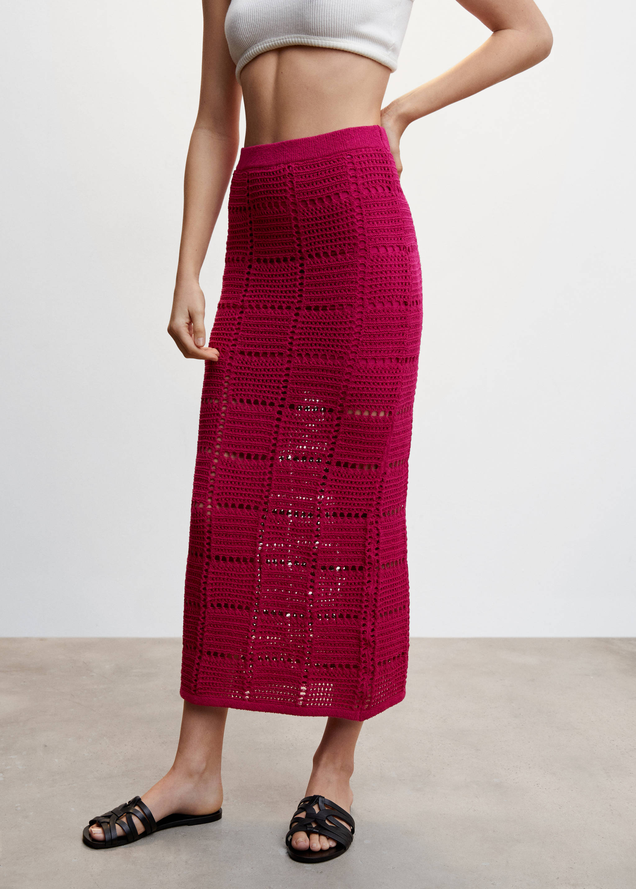 Crochet midi skirt - Medium plane