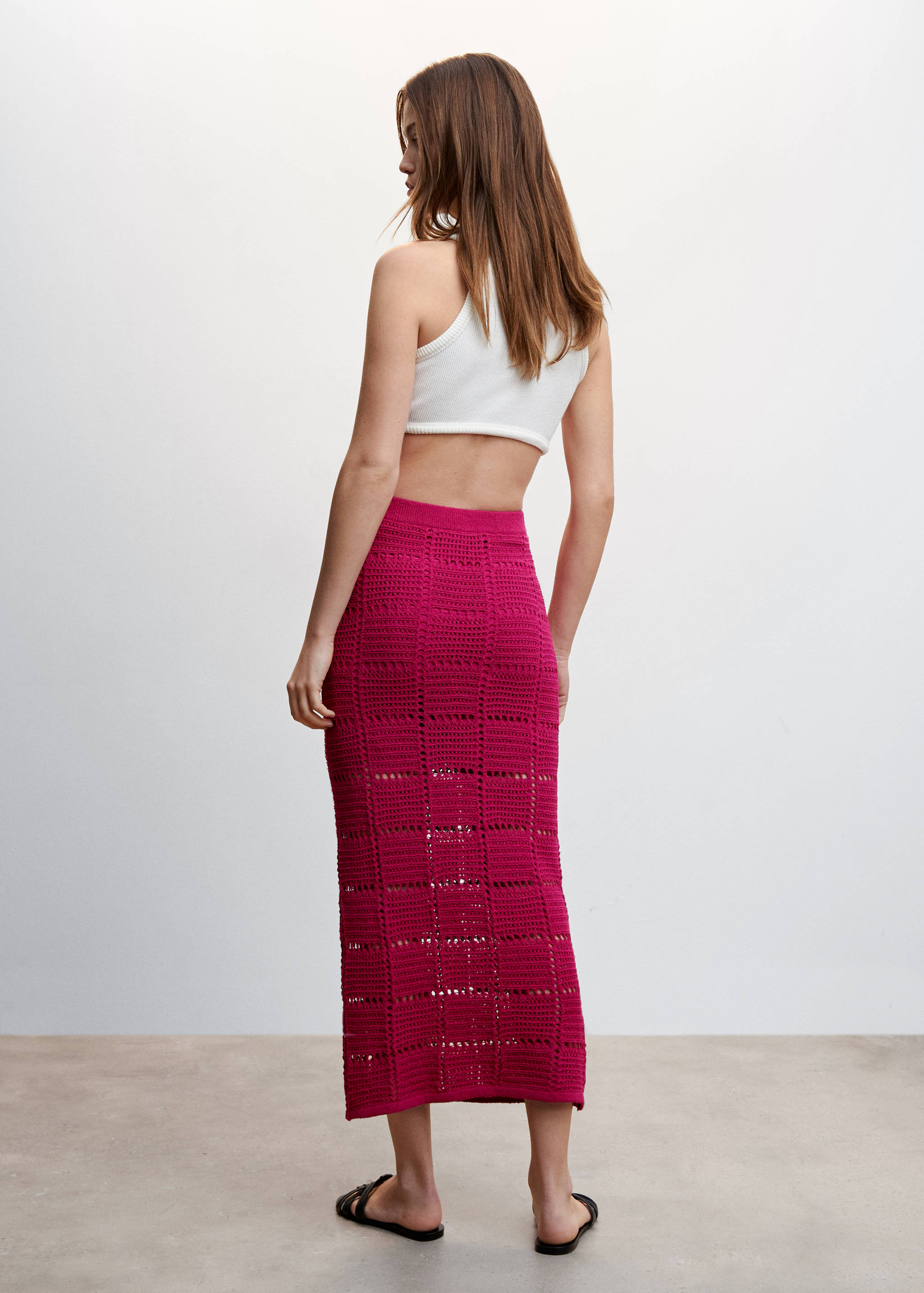 Crochet midi skirt - Reverse of the article