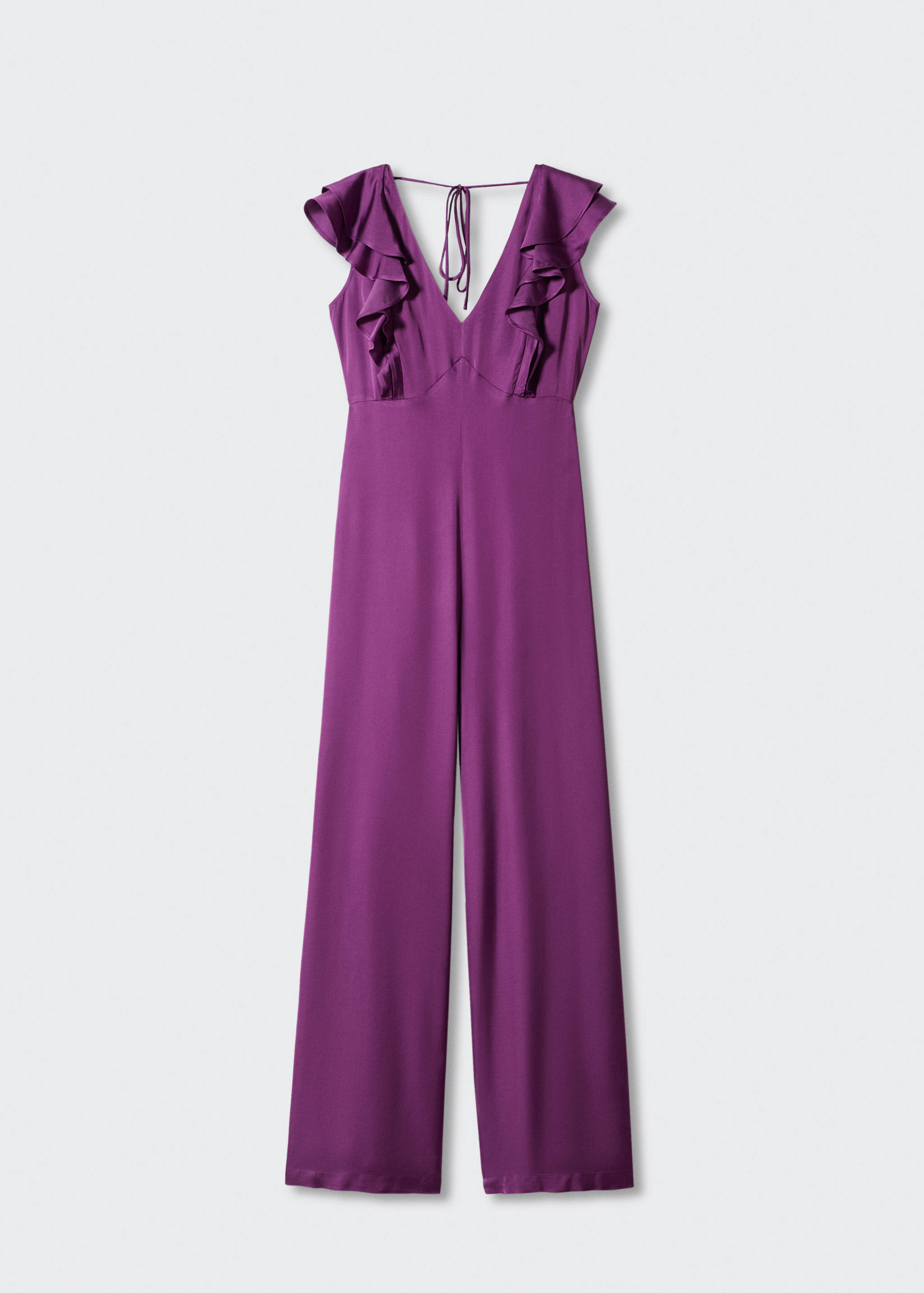 Jumpsuit met ruches en open rug - Artikel zonder model