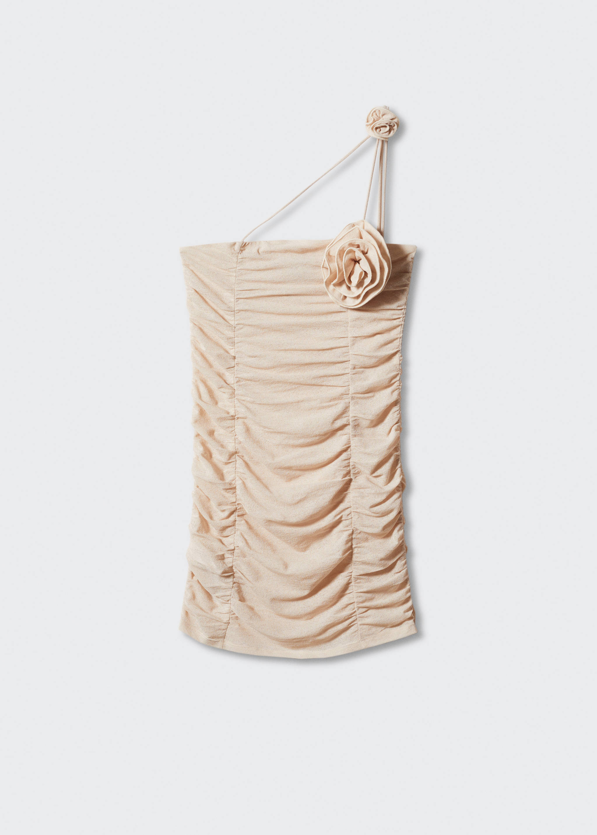 Maxi-flower ruched dress - Article without model