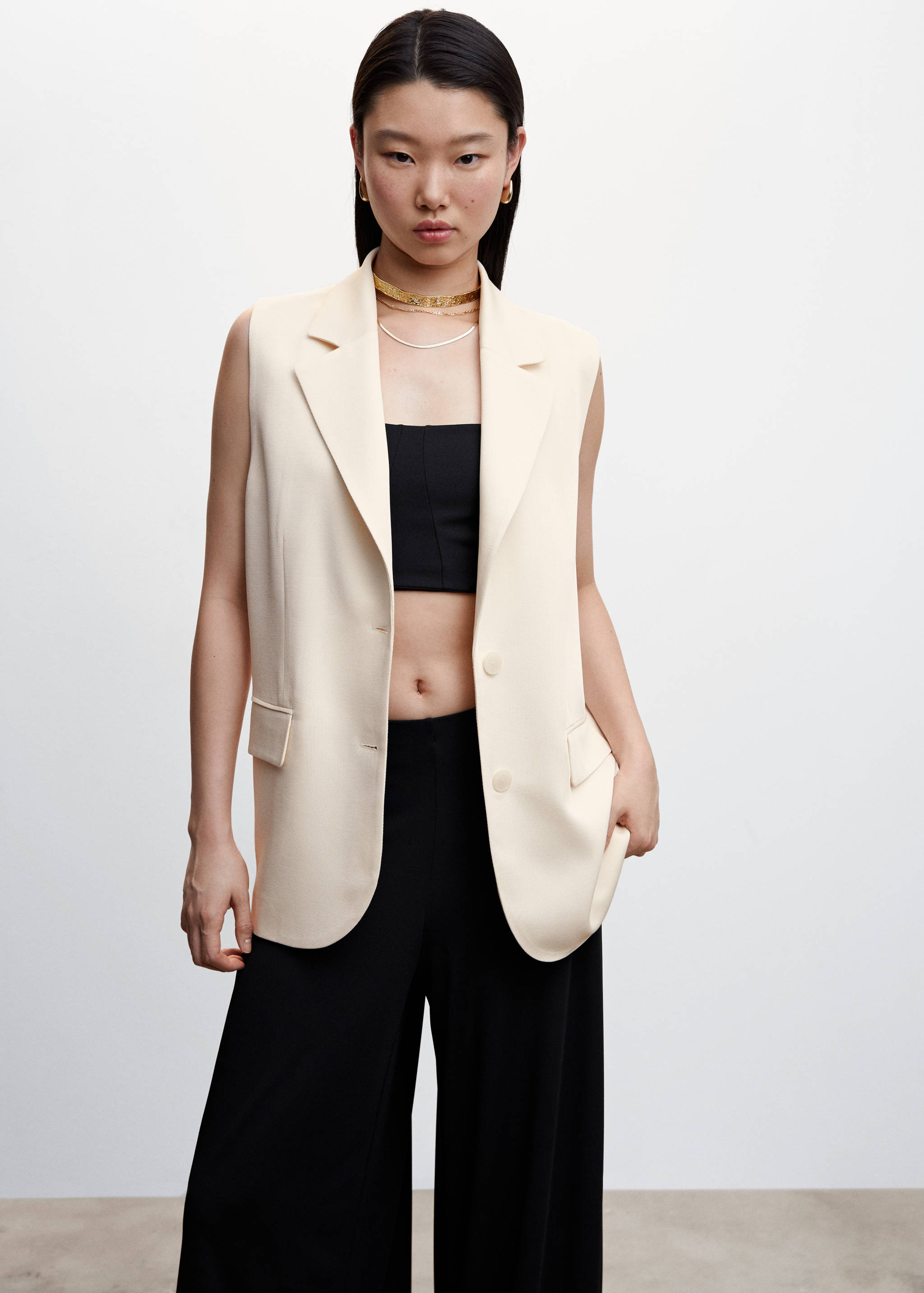 Gilet with pockets - Medium plane